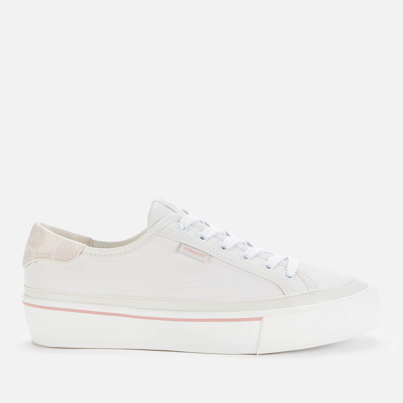 white platform canvas trainers