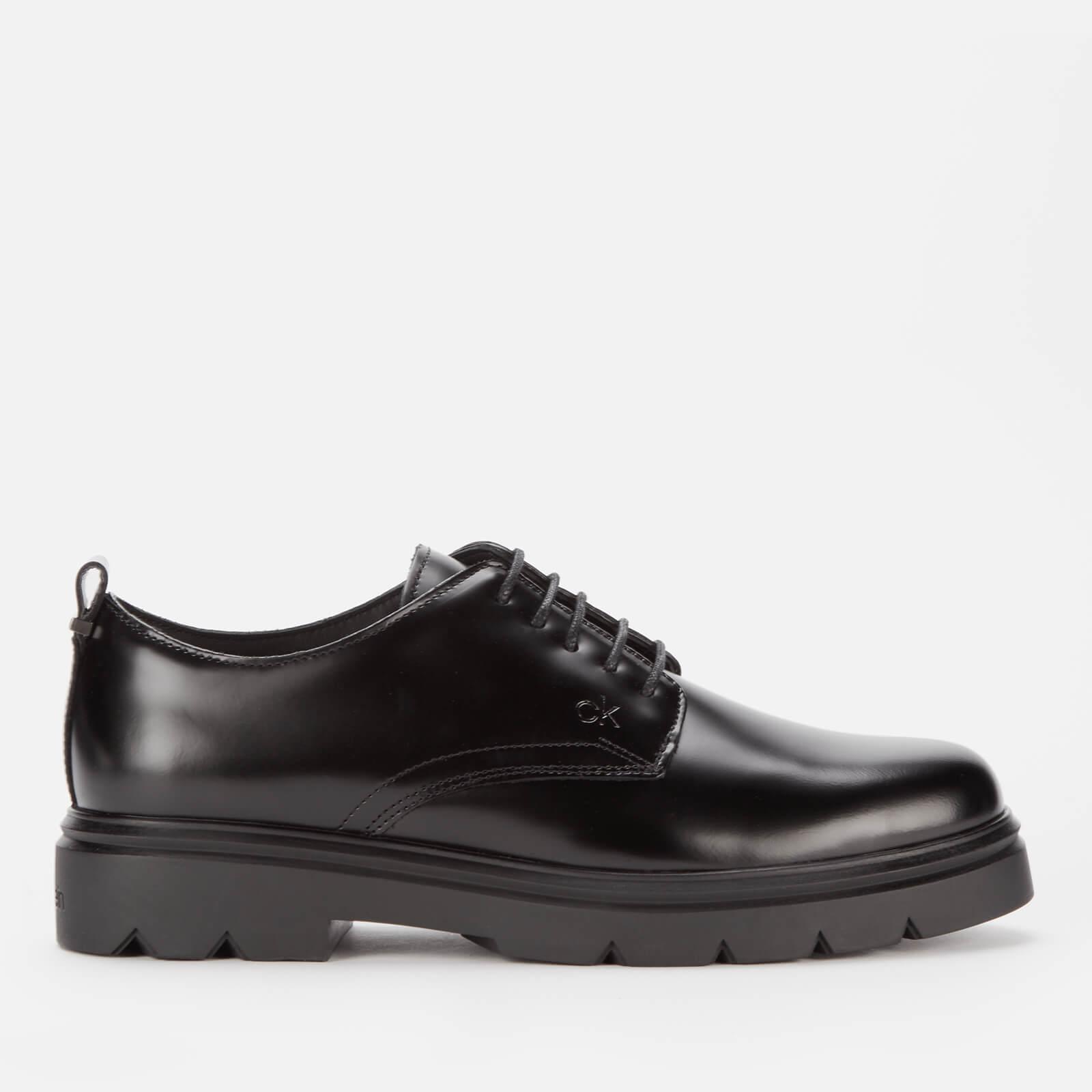 Calvin Klein Leather Derby Shoes in Black for Men | Lyst