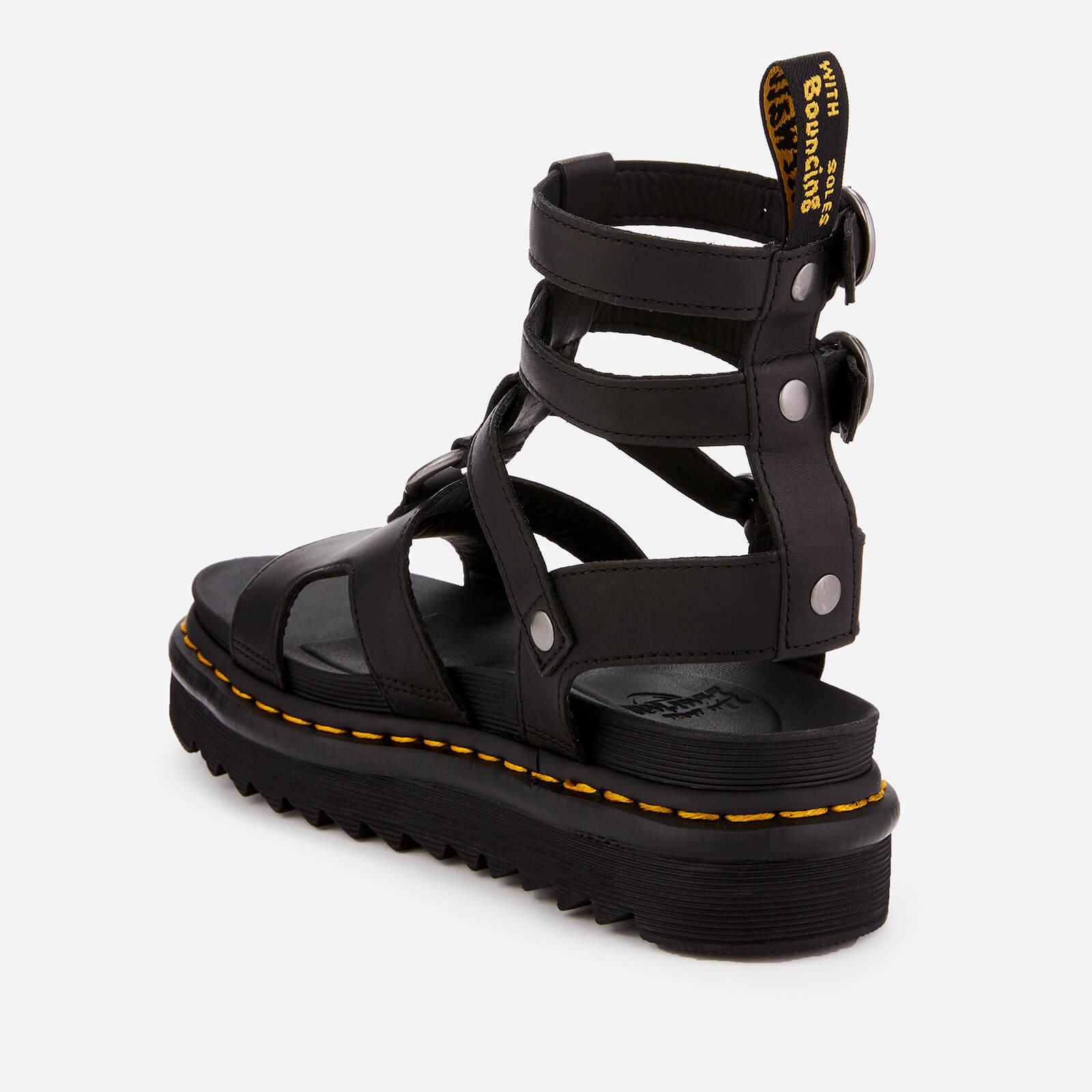 Dr. Martens Adaira Leather Gladiator Sandals in Black - Lyst