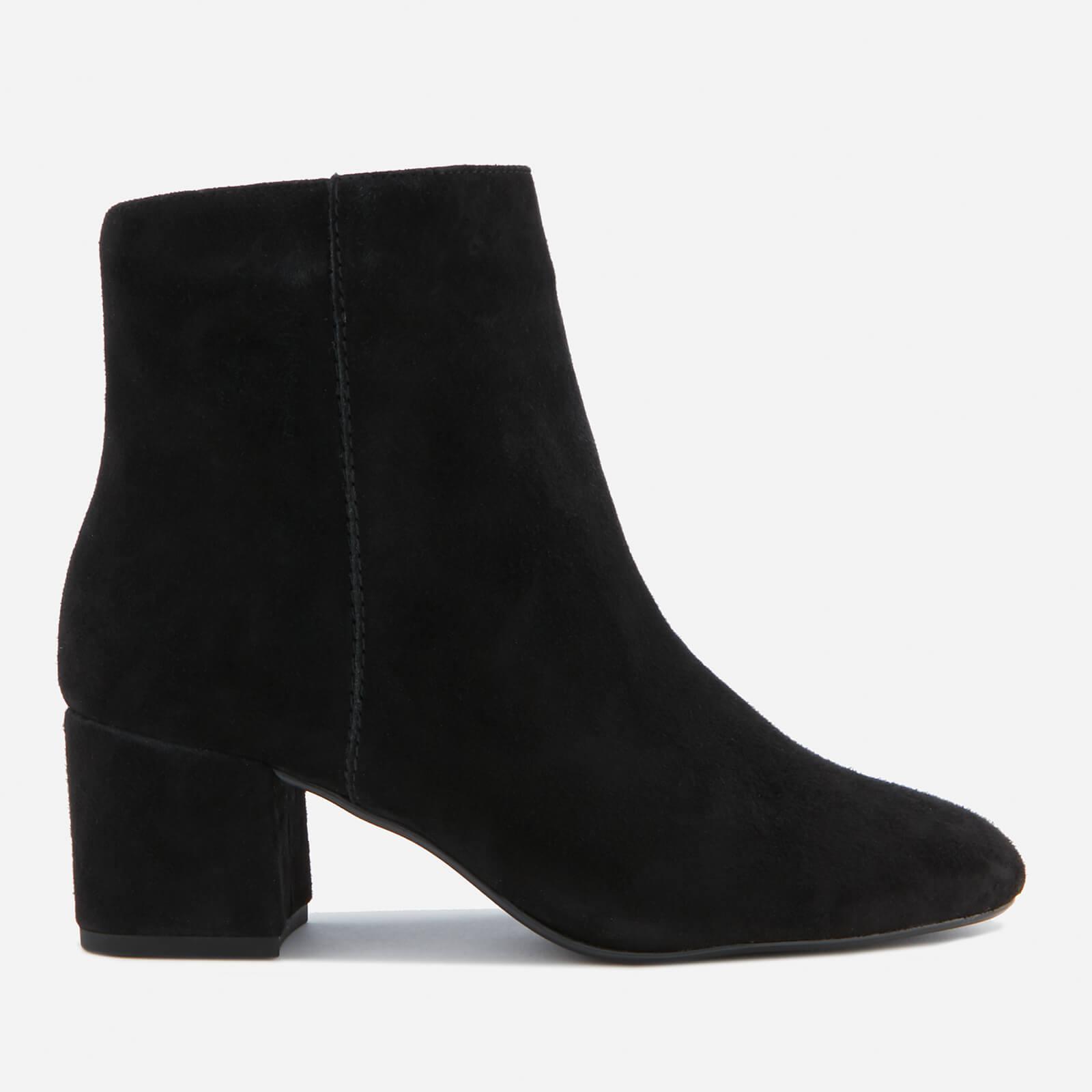 Dune Suede Wide Fit Olyvea Block Heeled Ankle Boots in Black - Lyst