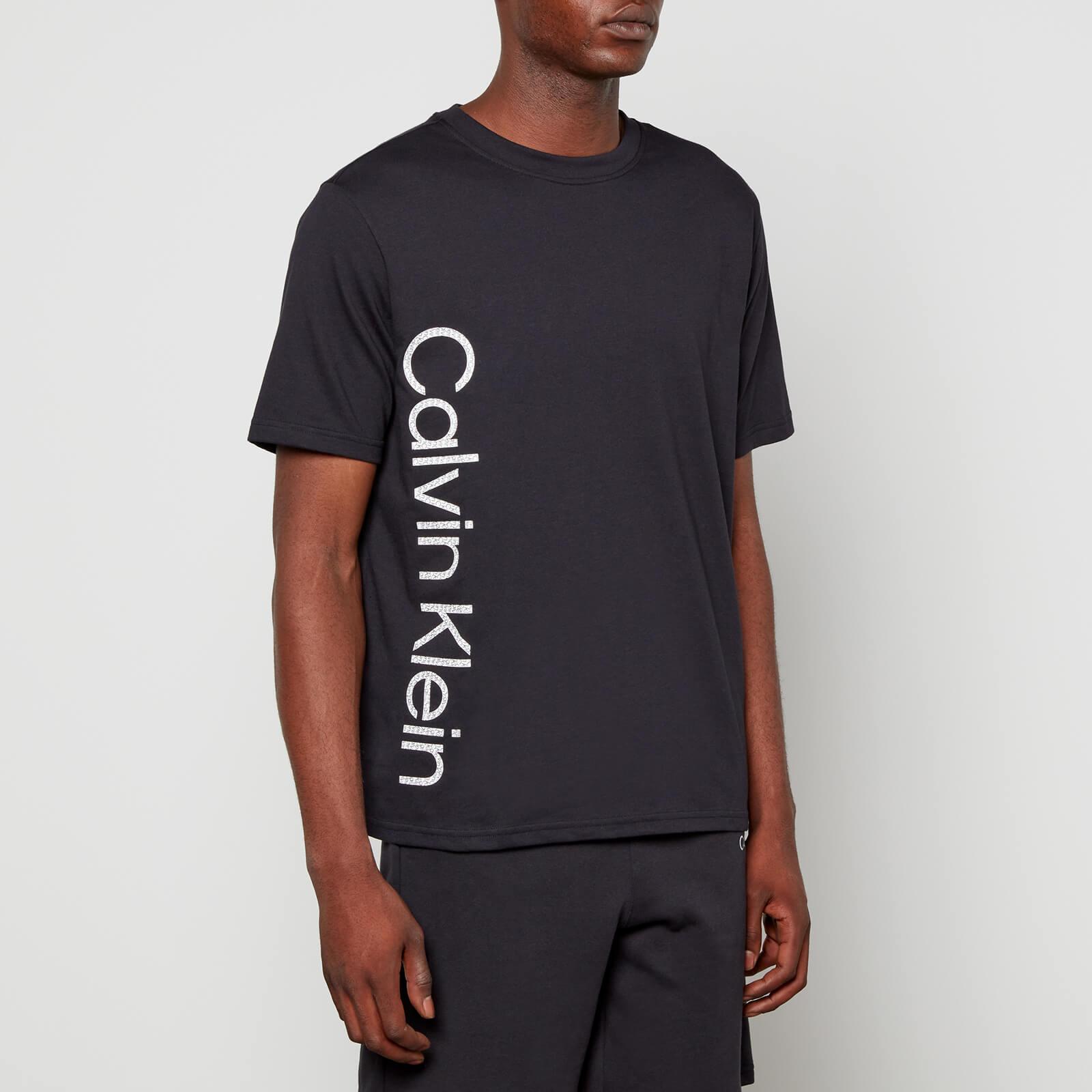 Calvin Klein Large Logo T-shirt in Black for Men | Lyst