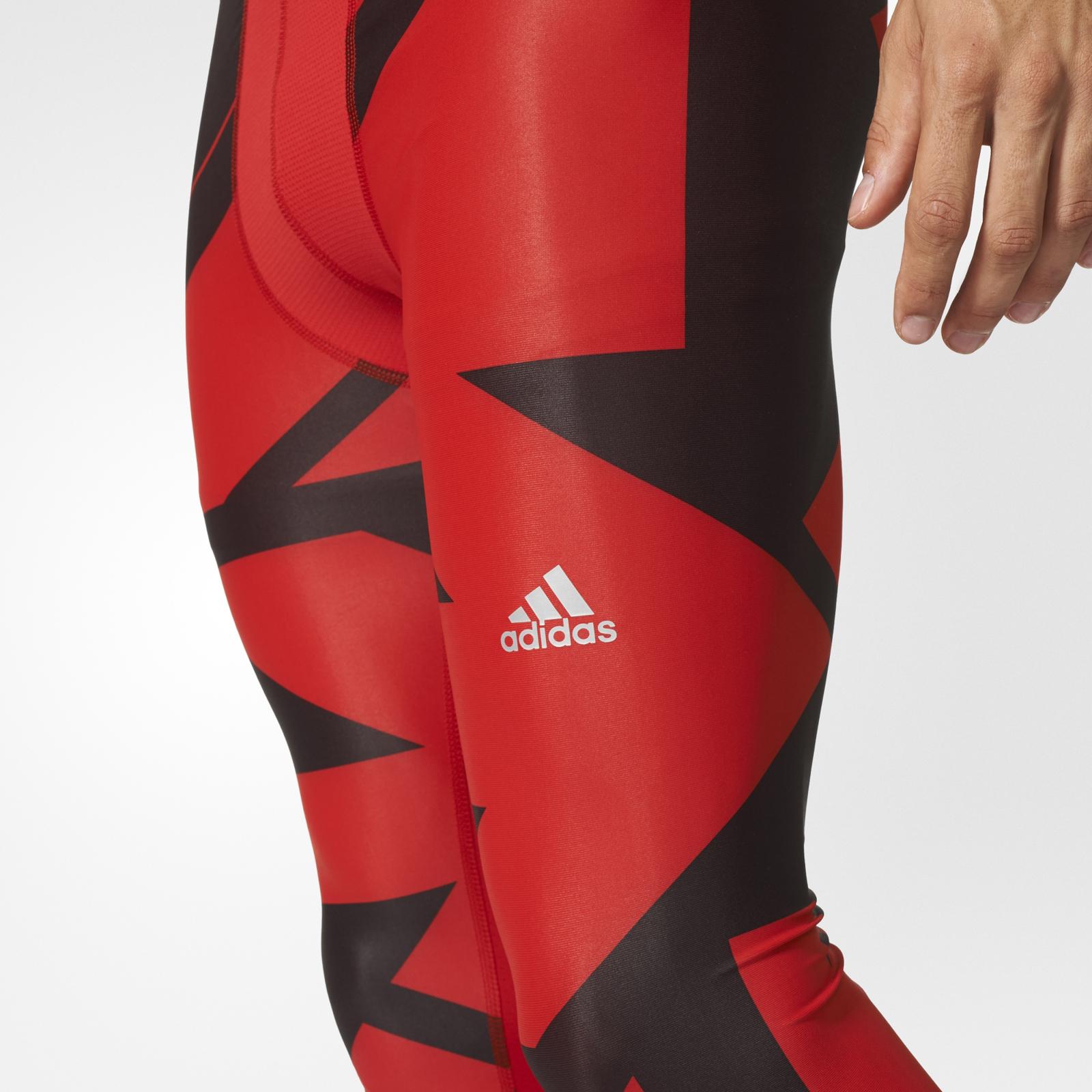 adidas Synthetic Techfit Climachill Graphic Tights in Scarlet (Red) for Men  | Lyst