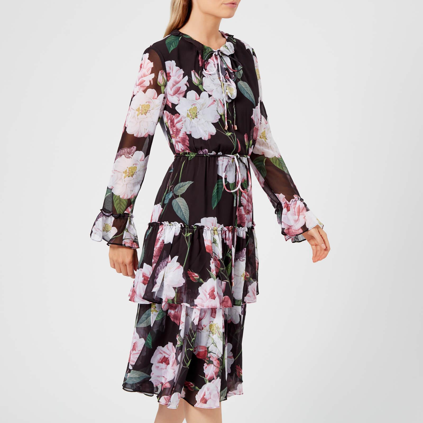 ted baker black floral dress