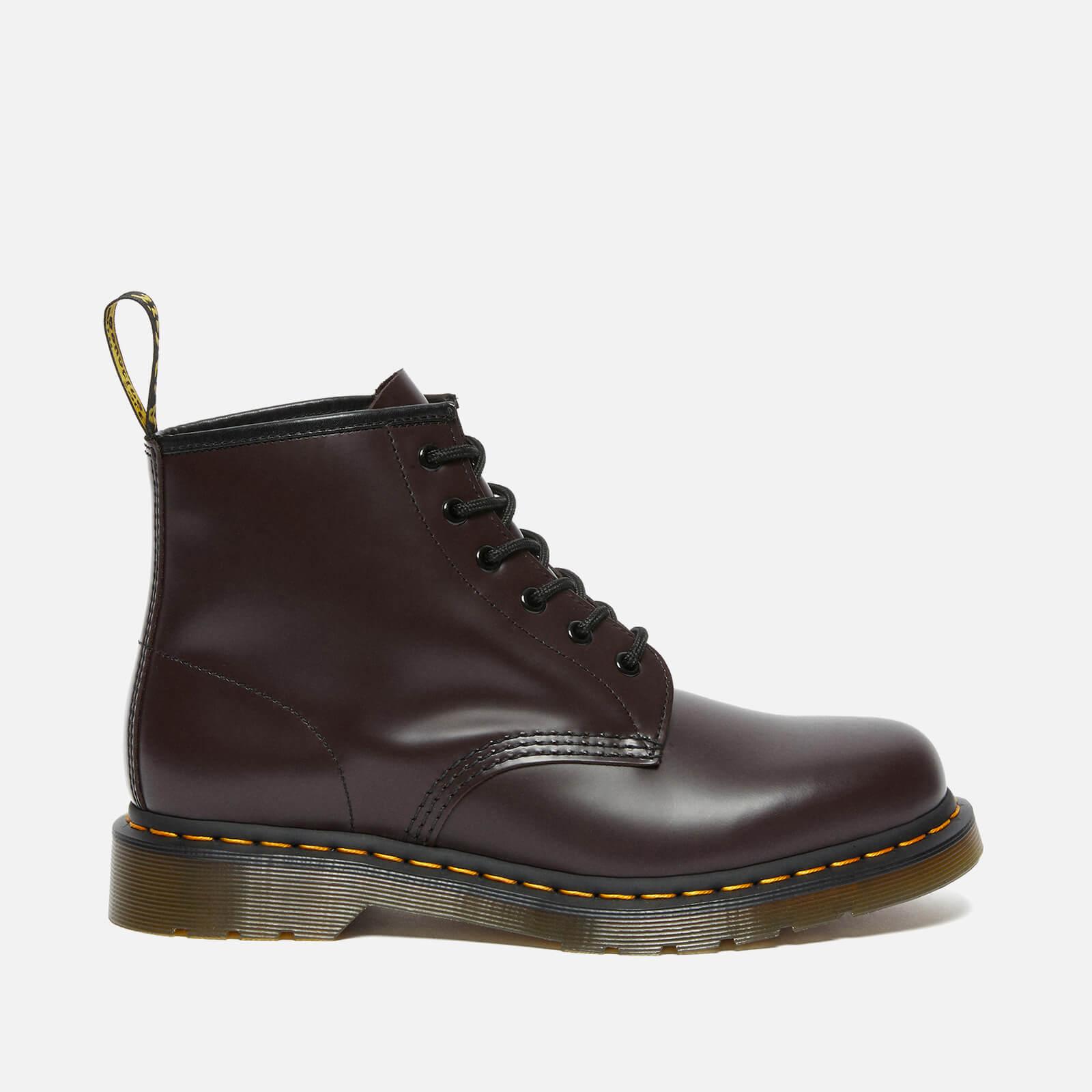 Dr. Martens 101 Leather 6-eye Boots in Red for Men | Lyst
