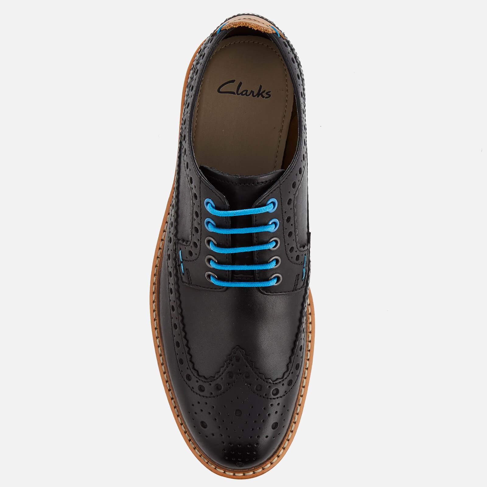 clarks blue brogues