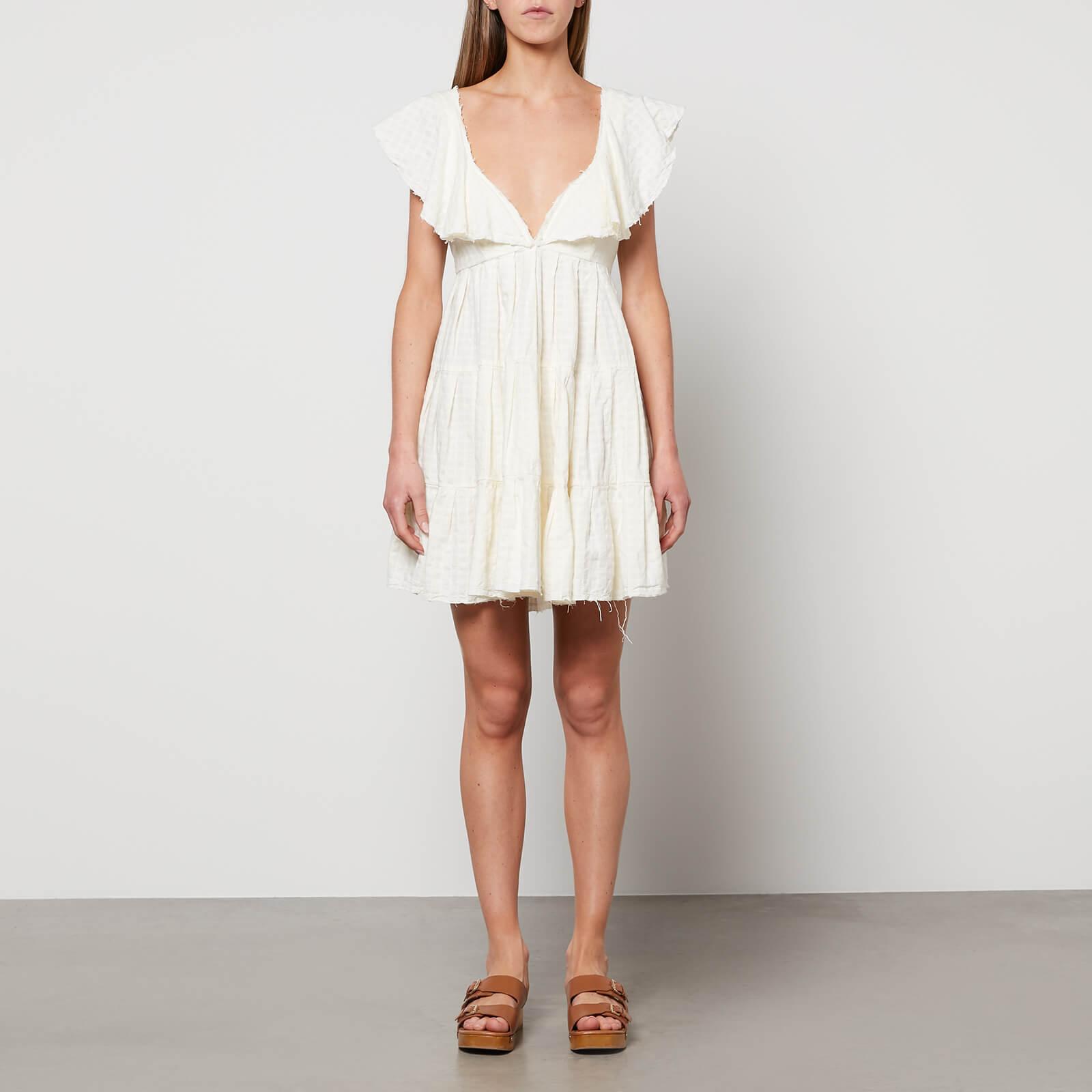 Free People Undone Mini Dress in White 
