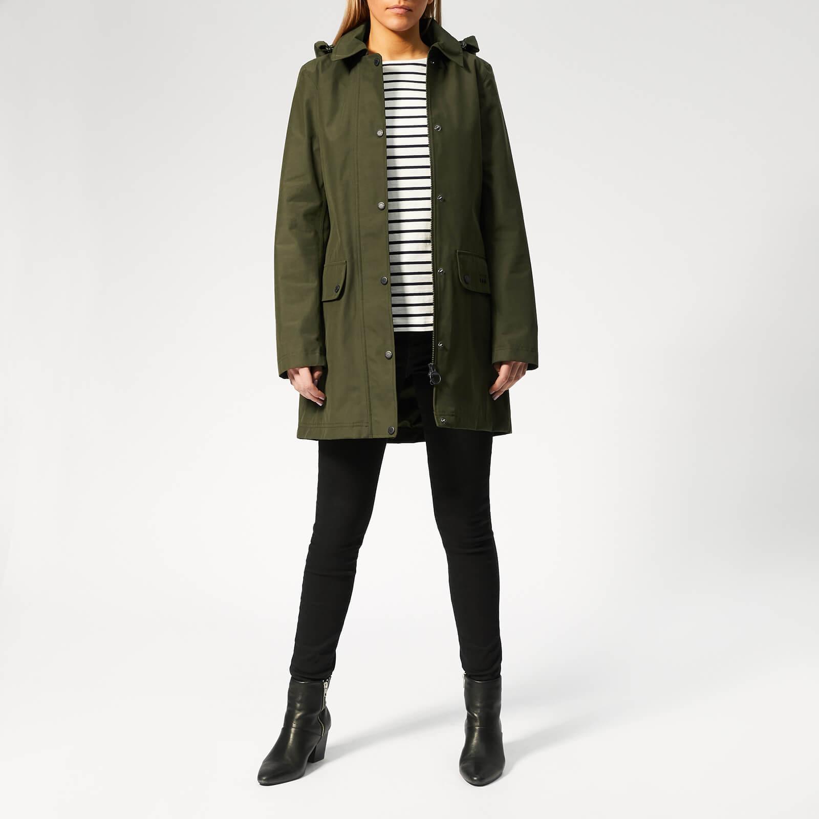barbour green hooded jacket