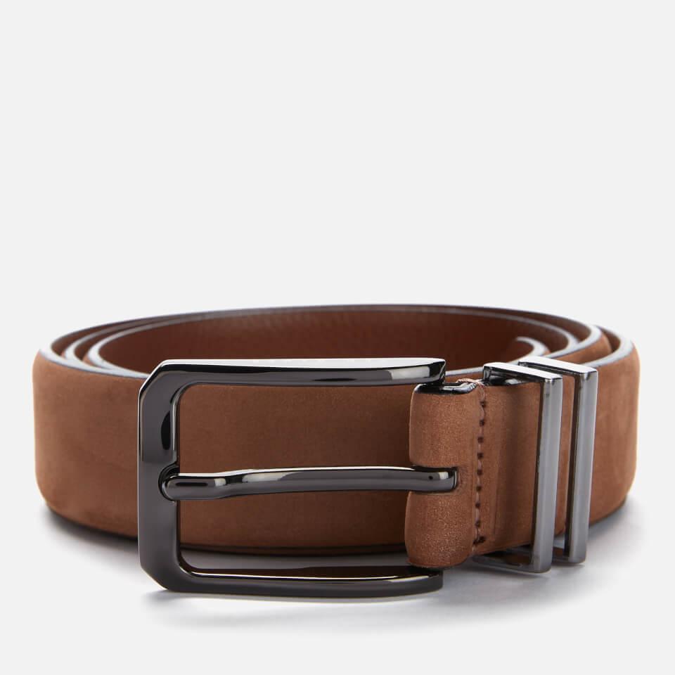 Ted Baker Crumbs Nubuck Leather Belt in Brown for Men - Lyst