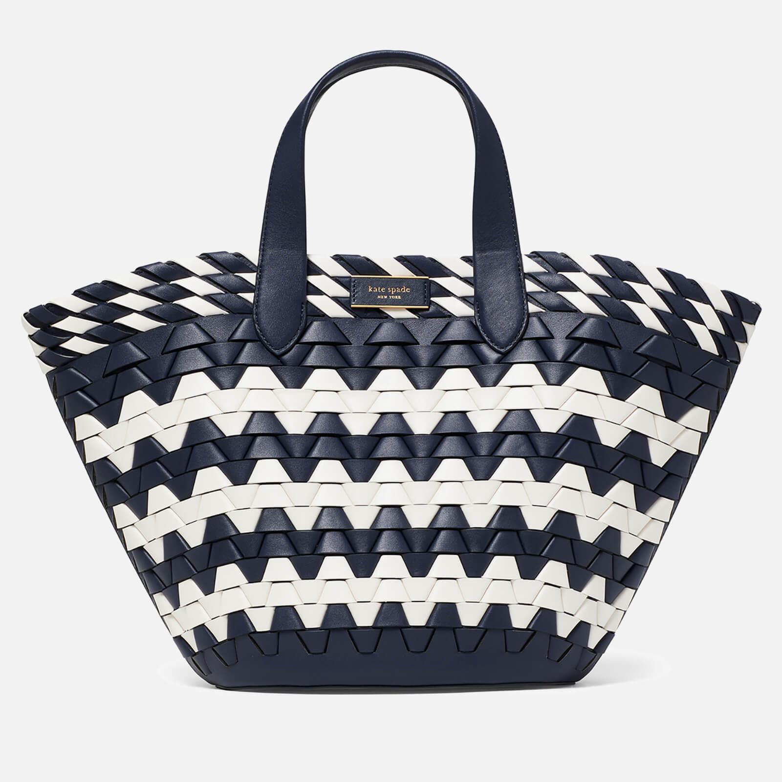 Kate Spade New York Zigzag Woven Leather Small Tote Bag in Blue | Lyst  Australia