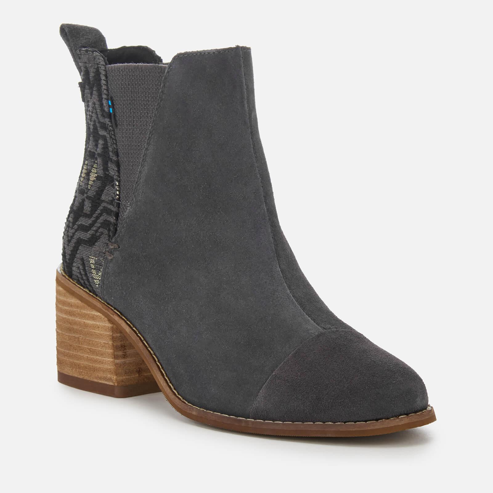 toms forged iron grey metallic jacquard women's esme boots