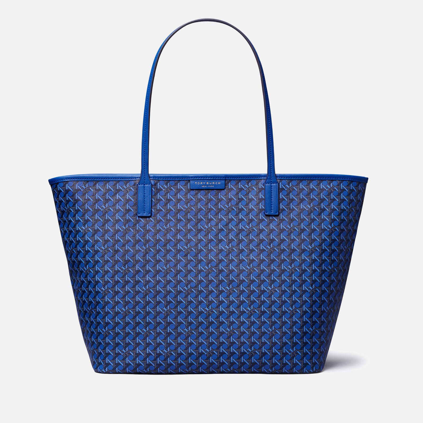 Tory Burch Everready Monogram Coatedcanvas Tote Bag in Blue Lyst UK