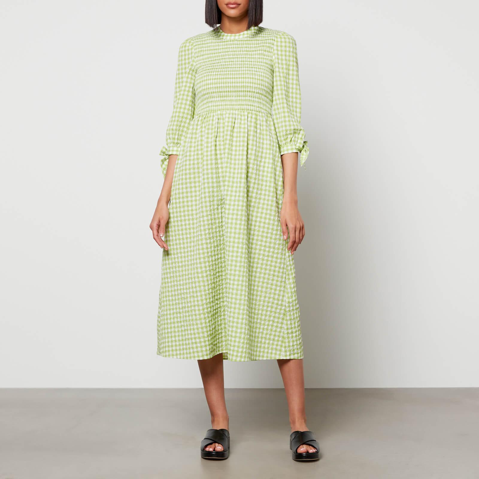 Whistles Gingham Check Shirred Dress in 