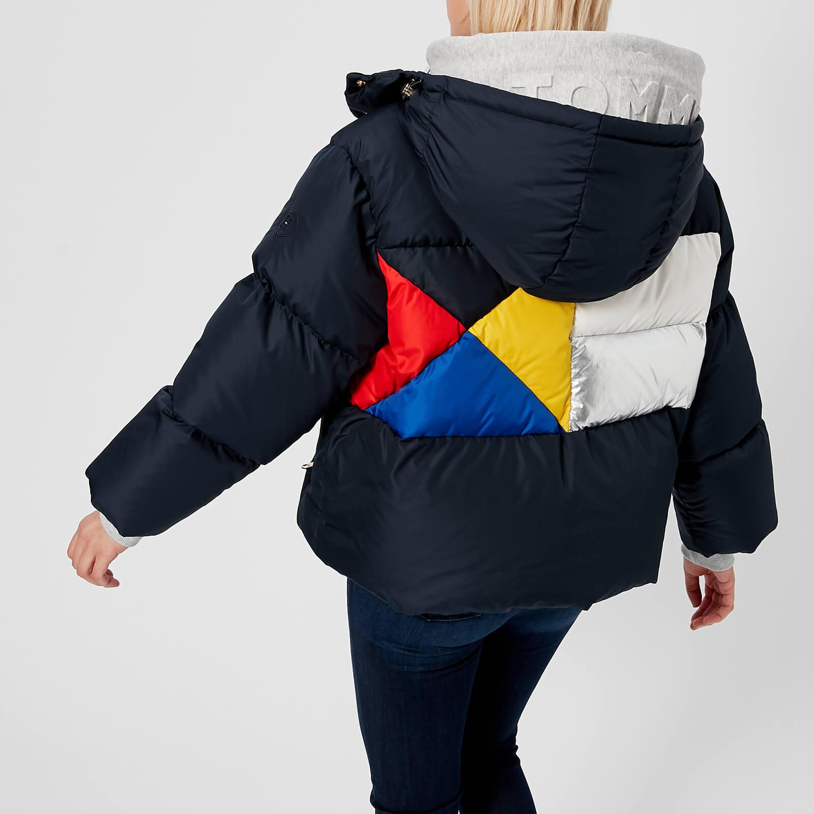 tommy hilfiger colour block puffer jacket