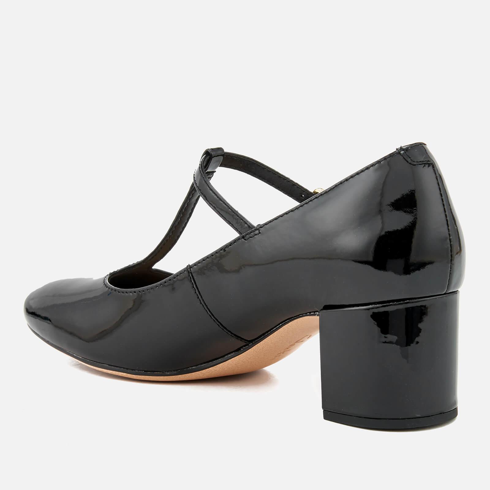 Clarks Leather Orabella Fern Patent T-bar Block Heels in Black | Lyst Canada
