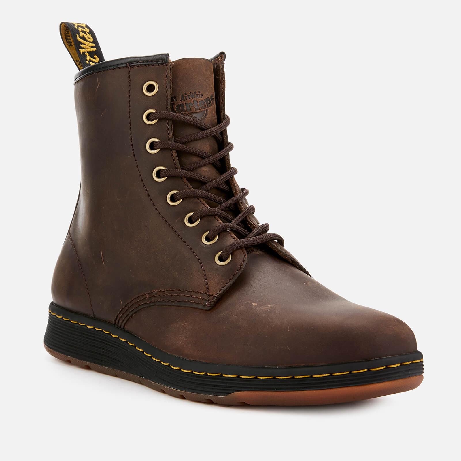 Dr. Martens Newton Lite Crazyhorse Leather 8-eye Boots in Brown for Men