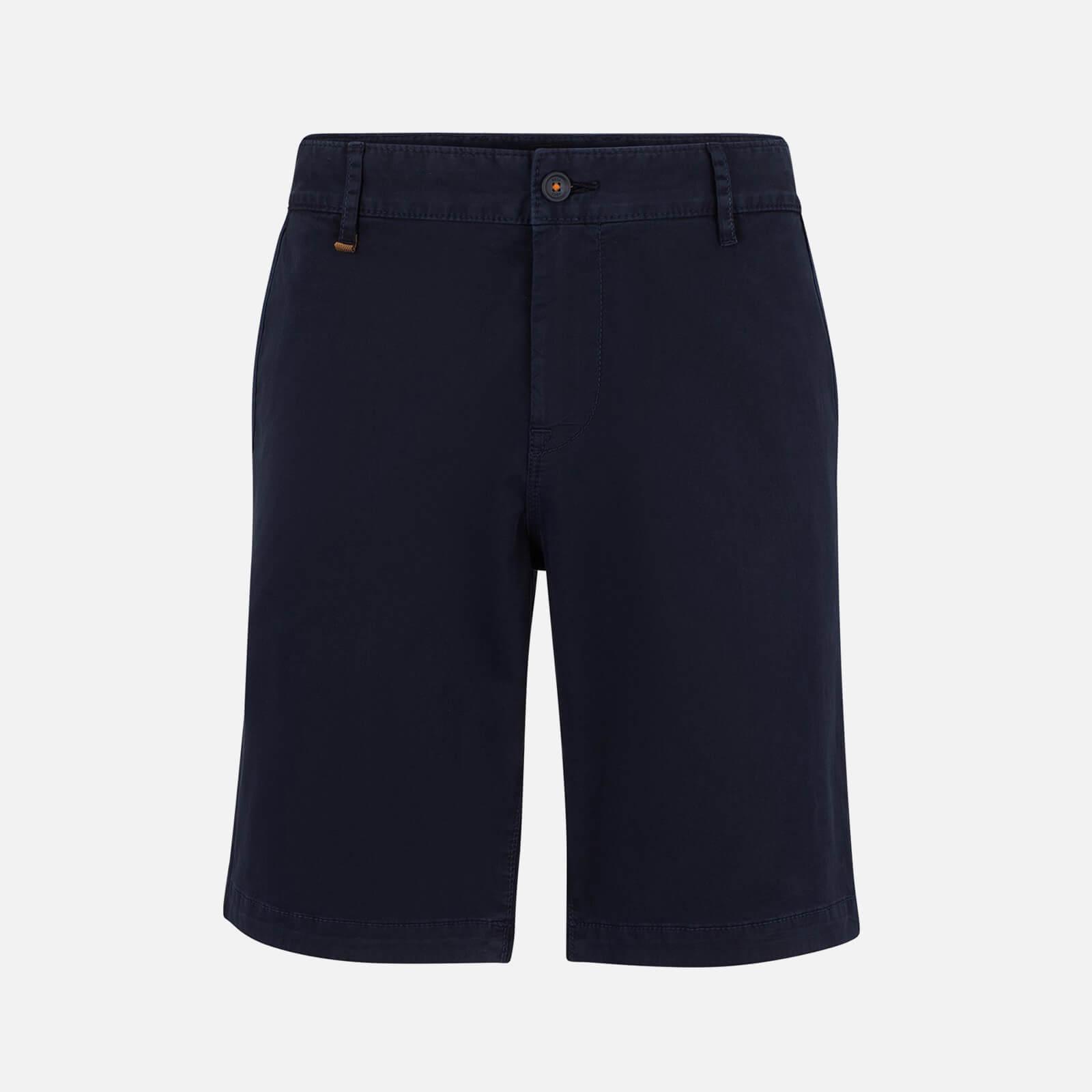 BOSS Orange Schino Slim Fit Cotton-blend Shorts in Blue for Men | Lyst