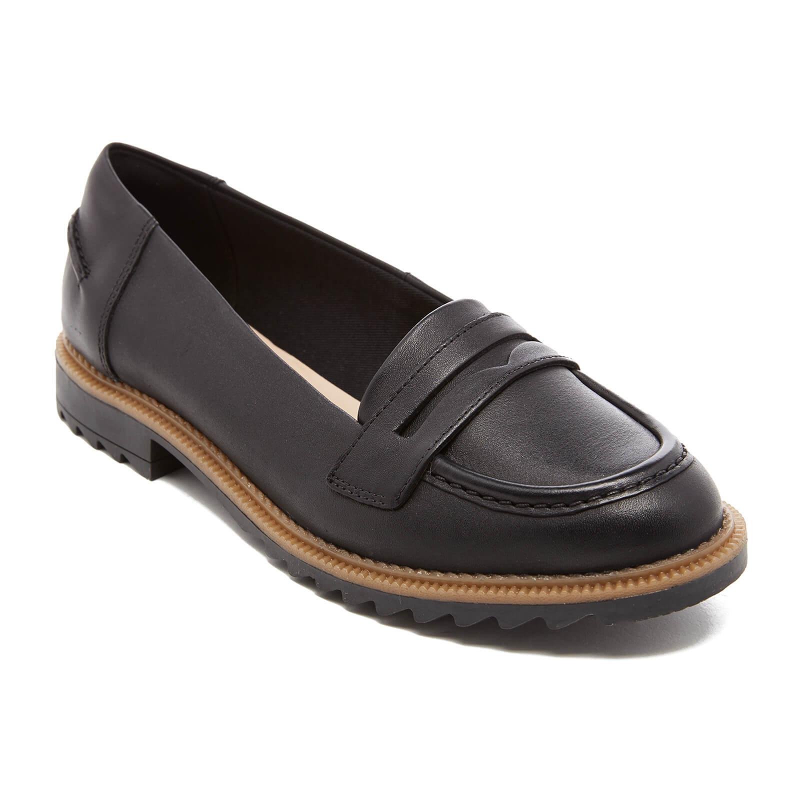 Clarks Women's Griffin Milly Leather Loafers in Black - Lyst
