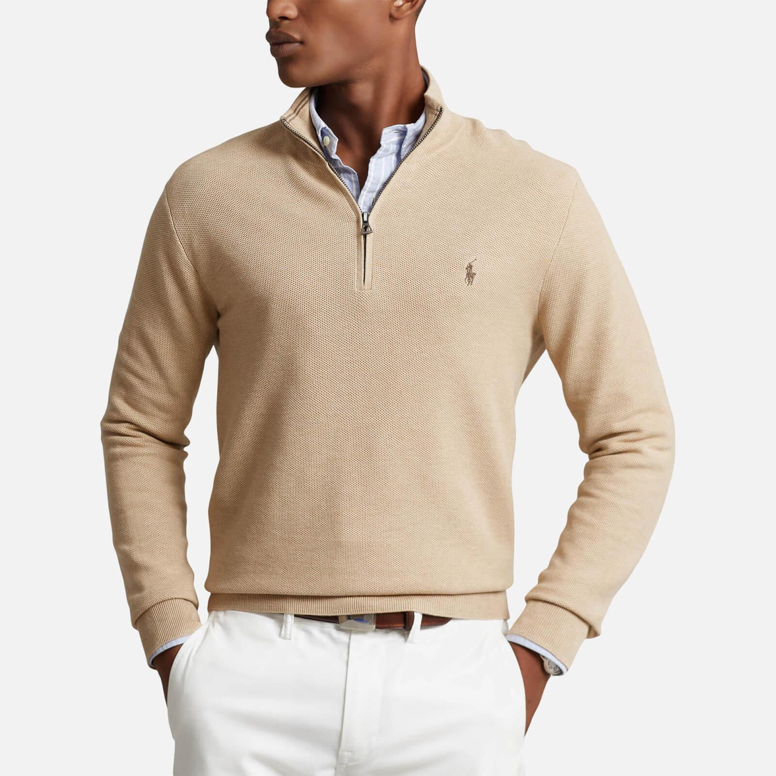 Polo Ralph Lauren Polo Half-zip Cotton Jersey Jumper in Natural for Men |  Lyst Canada