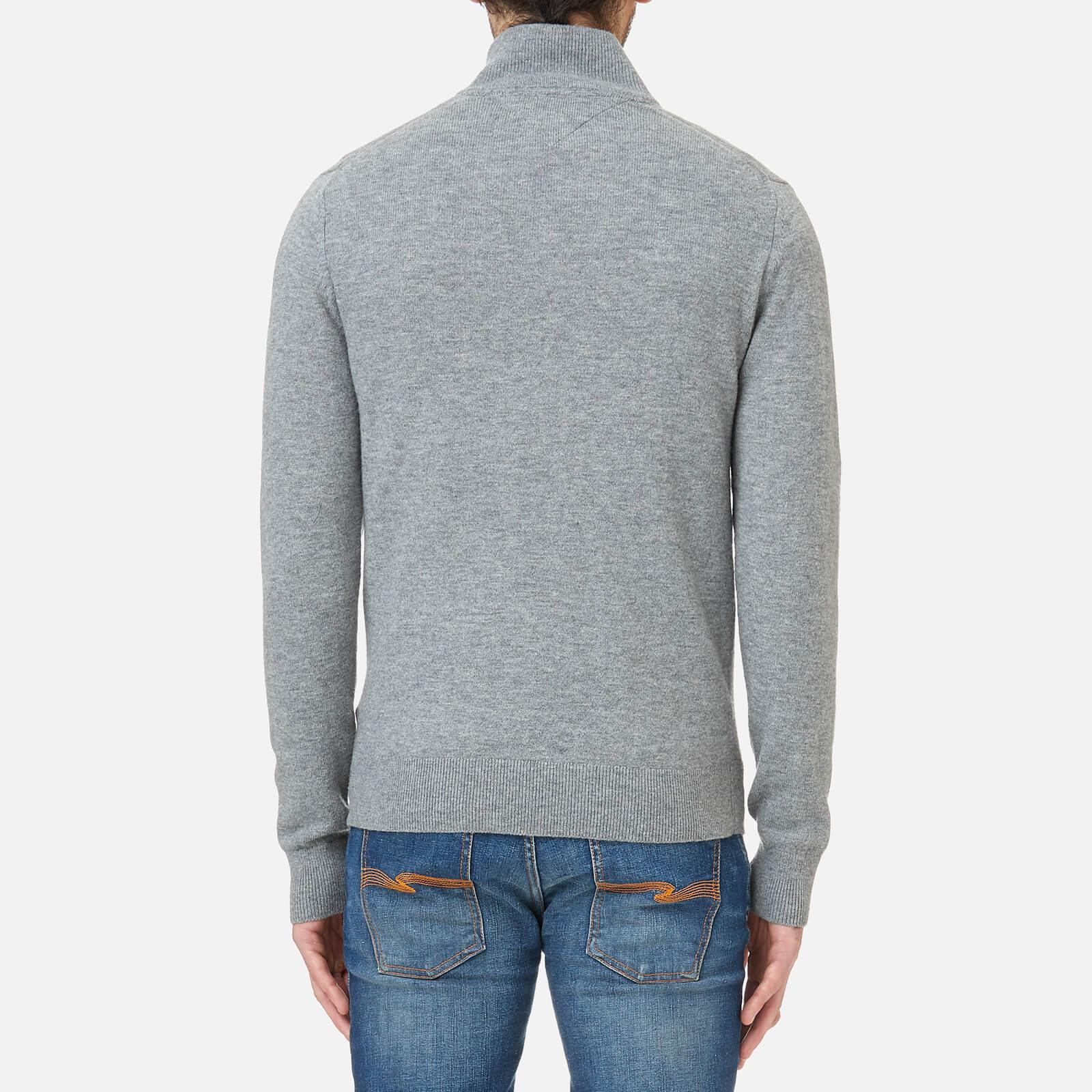 Tommy Hilfiger Liam Lambswool Half Zip Knitted Jumper in Grey (Gray