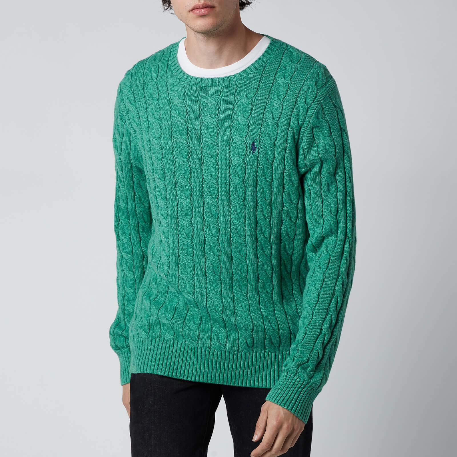 Polo Ralph Lauren Cable Knit Jumper in Green for Men | Lyst