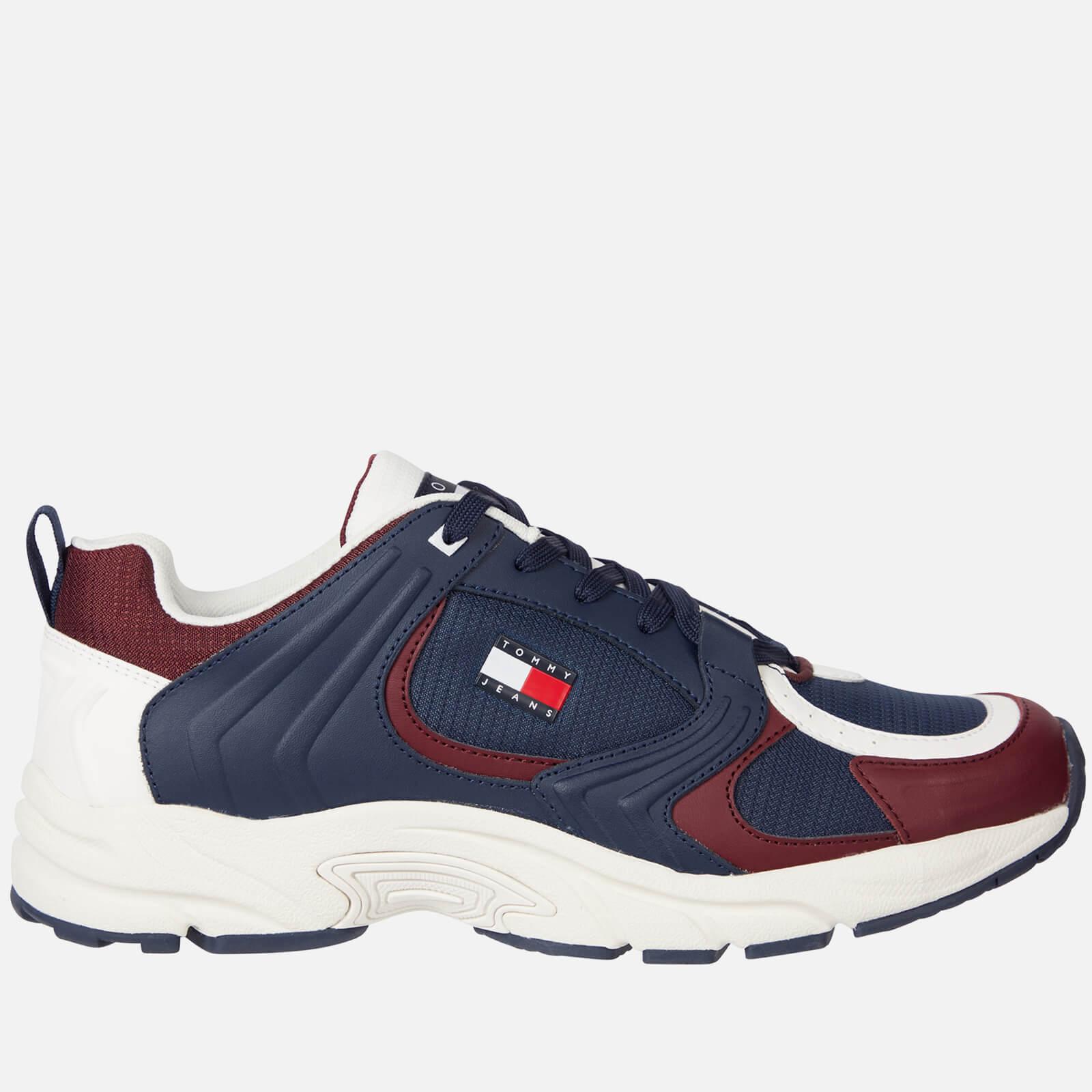 Tommy Hilfiger City Leather-blend Trainers in Blue for Men | Lyst