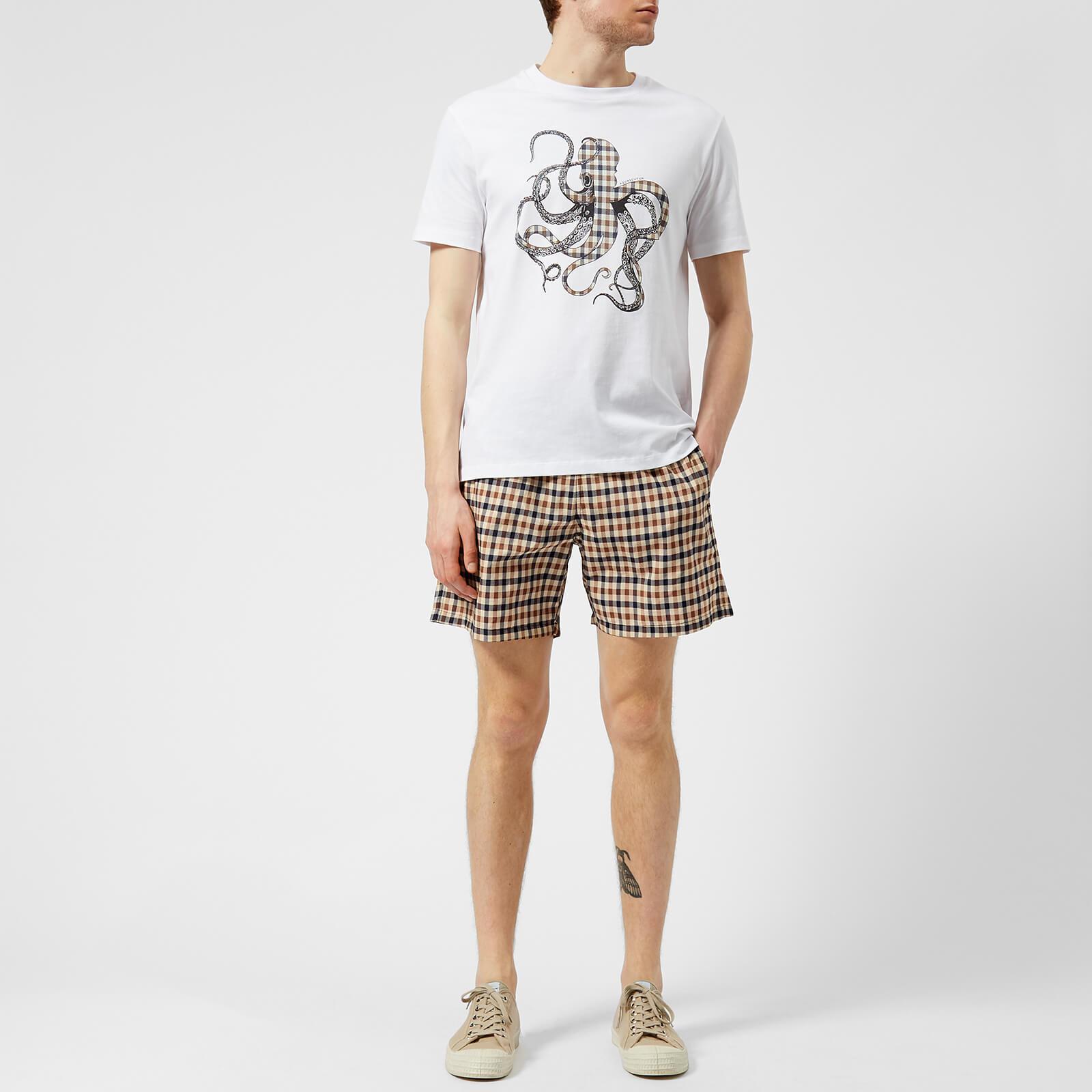 Aquascutum Cotton Weaver Octo Cc Print Short Sleeve T-shirt in White for  Men - Lyst
