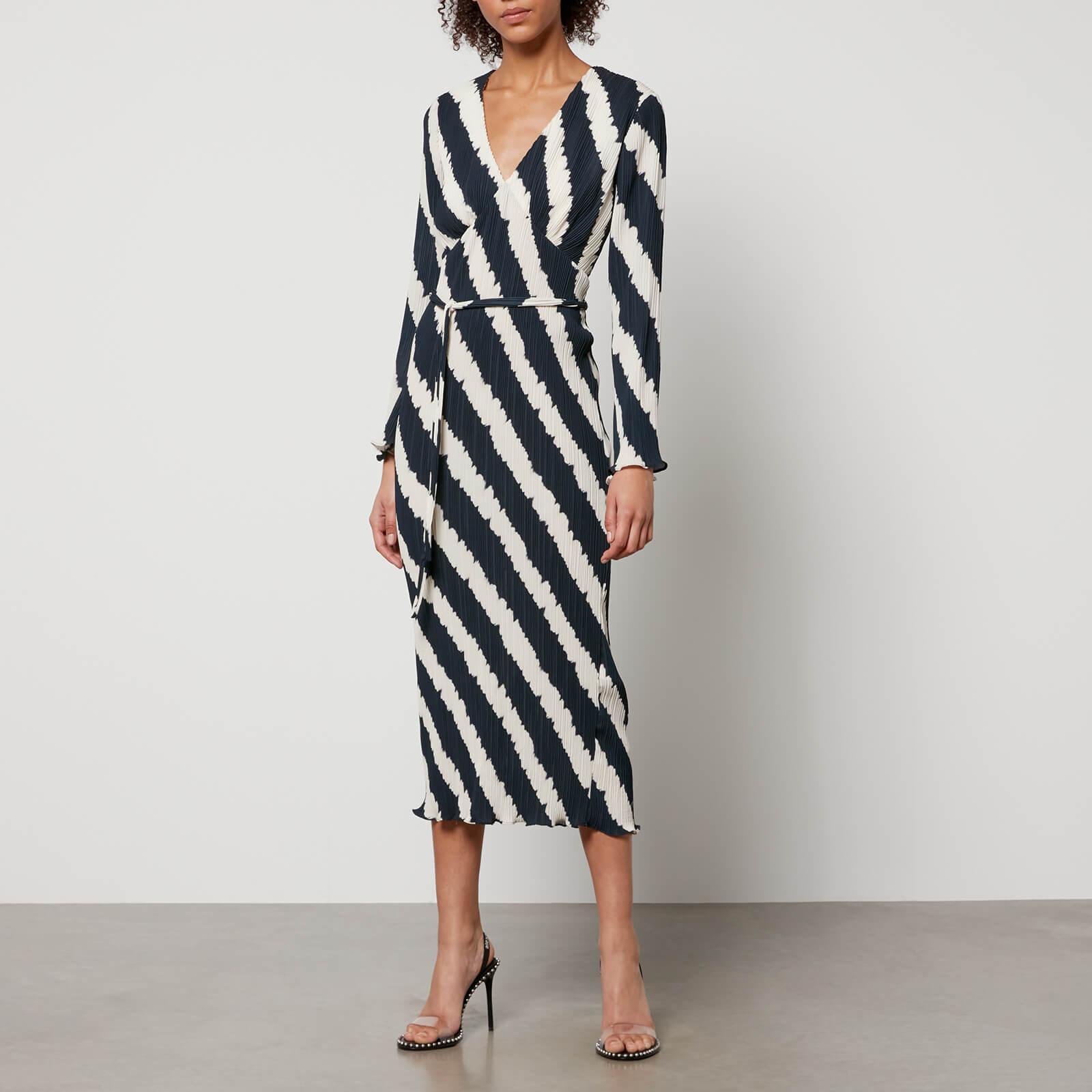 Coast mono top stripe wrap dress