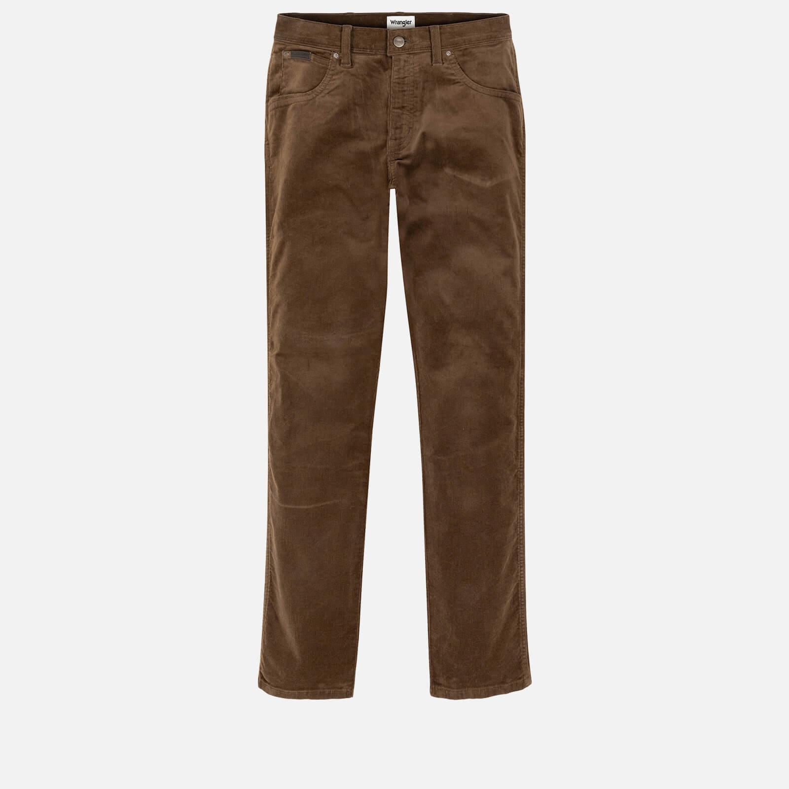 Wrangler Texas Slim Fit Corduroy Trousers in Brown for Men | Lyst