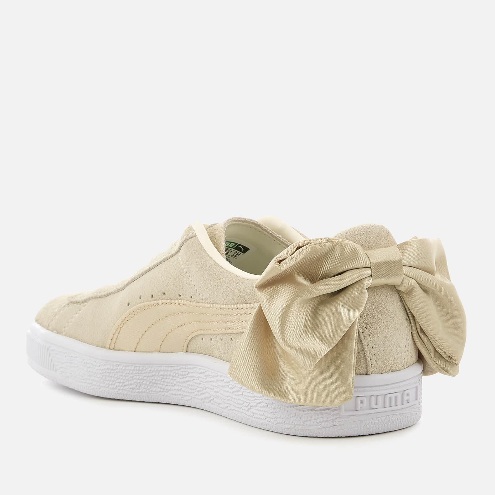 puma white bow trainers