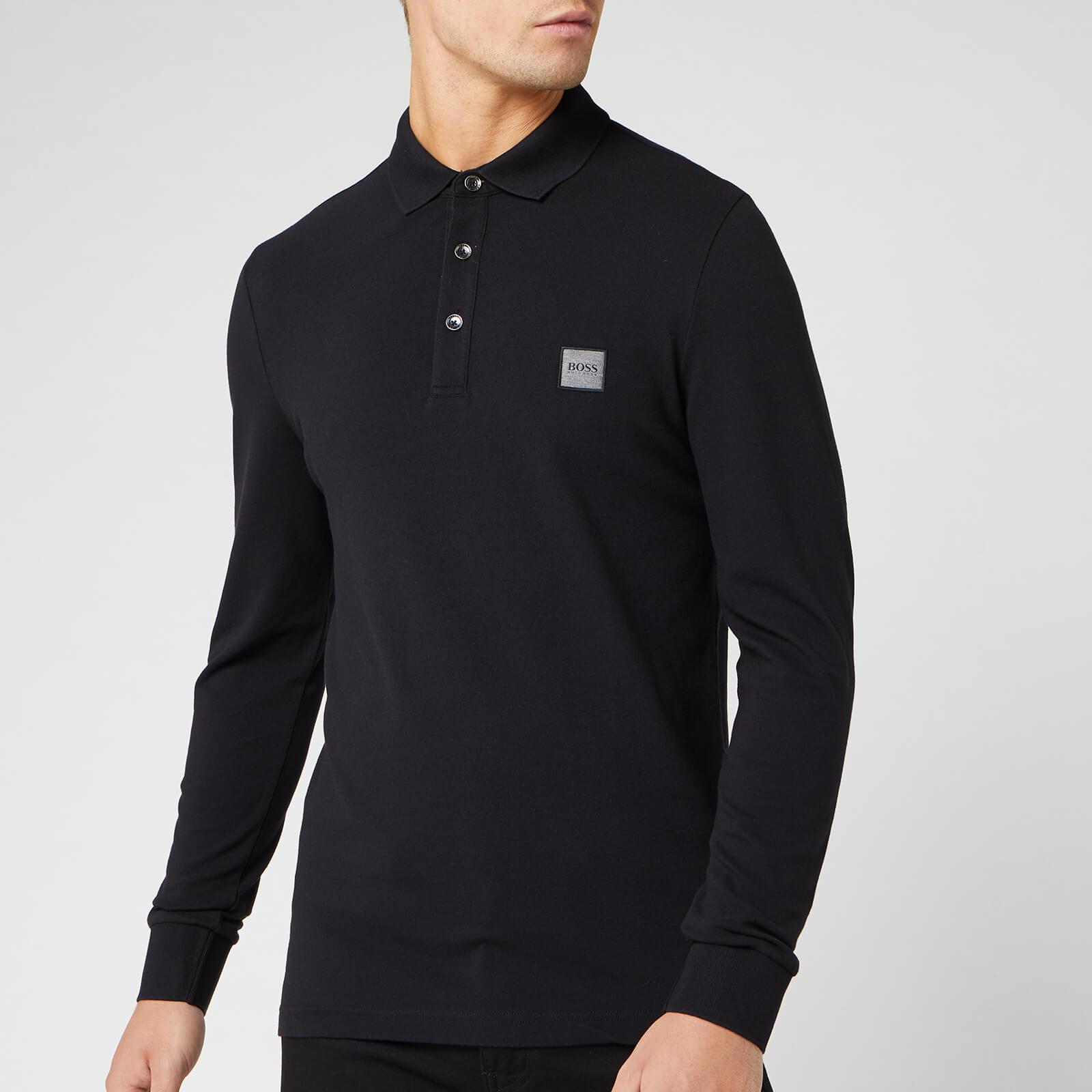 BOSS by HUGO BOSS Boss Passerby Long Sleeve Polo Shirt in Black for Men -  Lyst