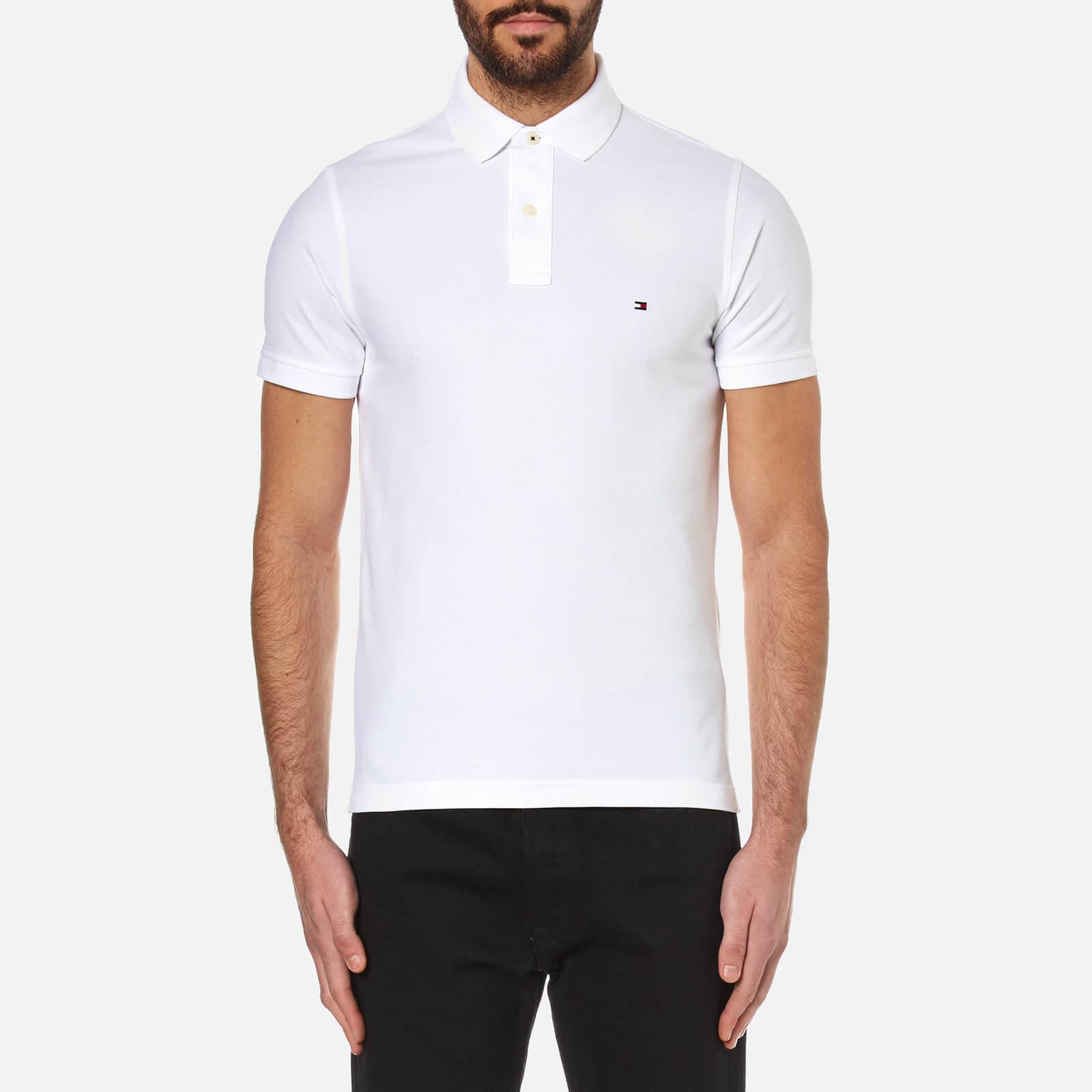 Tommy Hilfiger Cotton White Slim Fit Polo Shirt for Men - Lyst