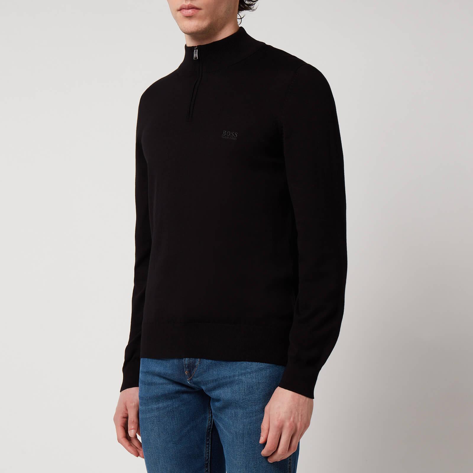 BOSS Black Padro Quarter-zip Jumper in Black for Men | Lyst