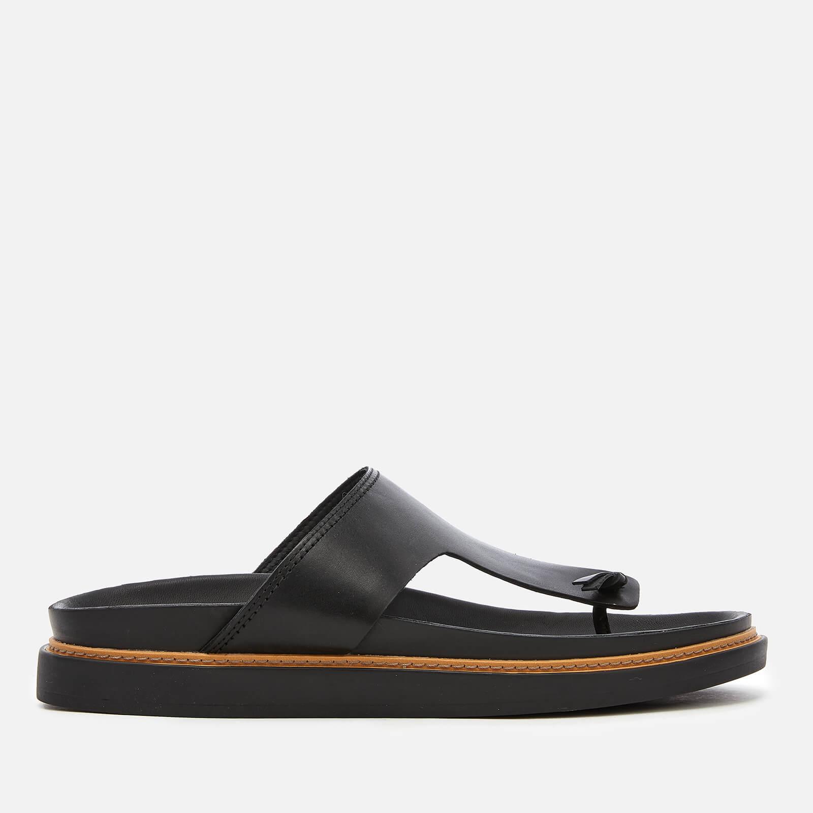 Clarks Trace Sand Leather Toe Post Sandals in Black for Men | Lyst