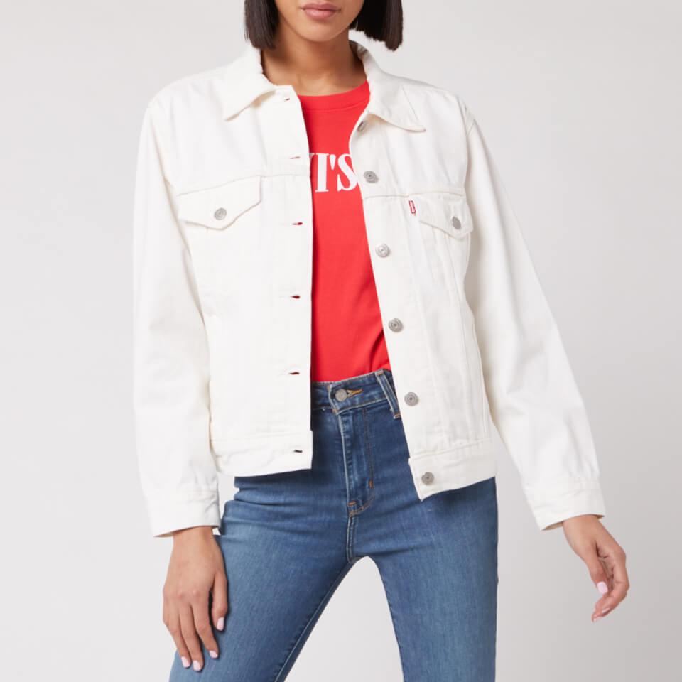 Levi's Denim Ex-boyfriend Trucker Jacket in White - Lyst