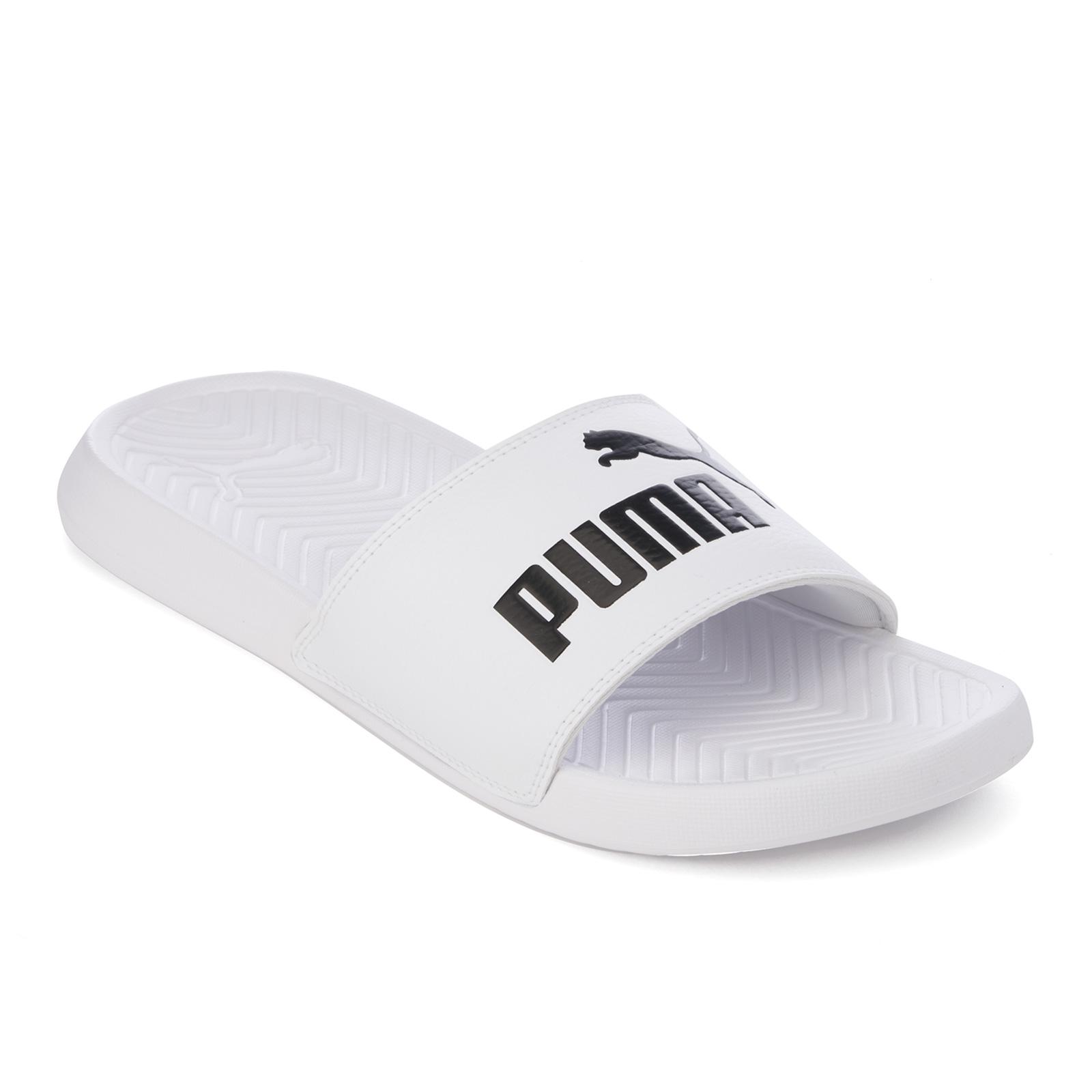 PUMA Men's Popcat Slide Sandals in White for Men - Lyst