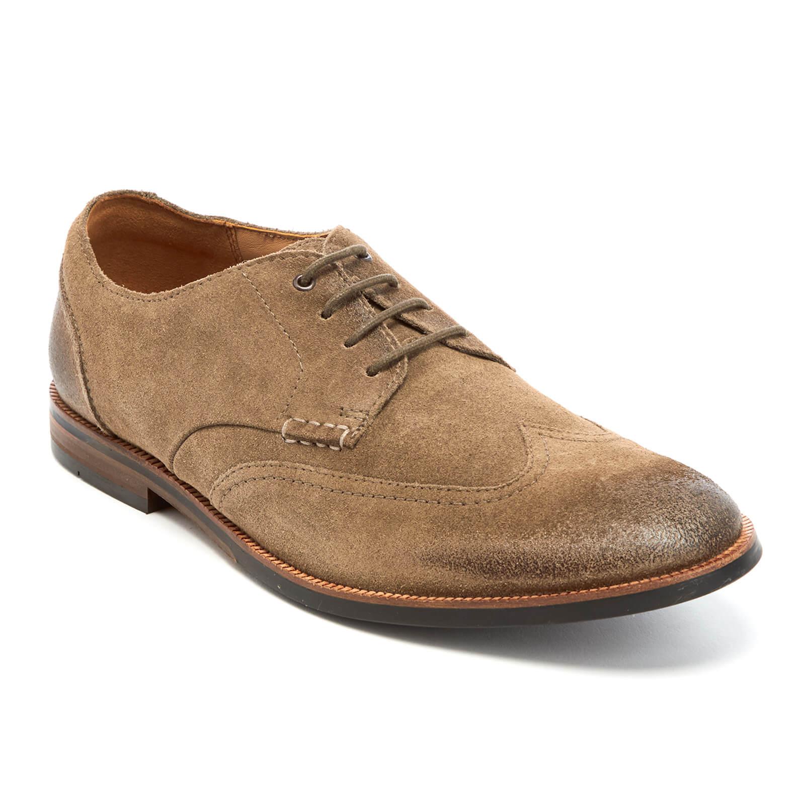 Clarks Broyd Wing Suede Derby Shoes in Beige (Natural) for