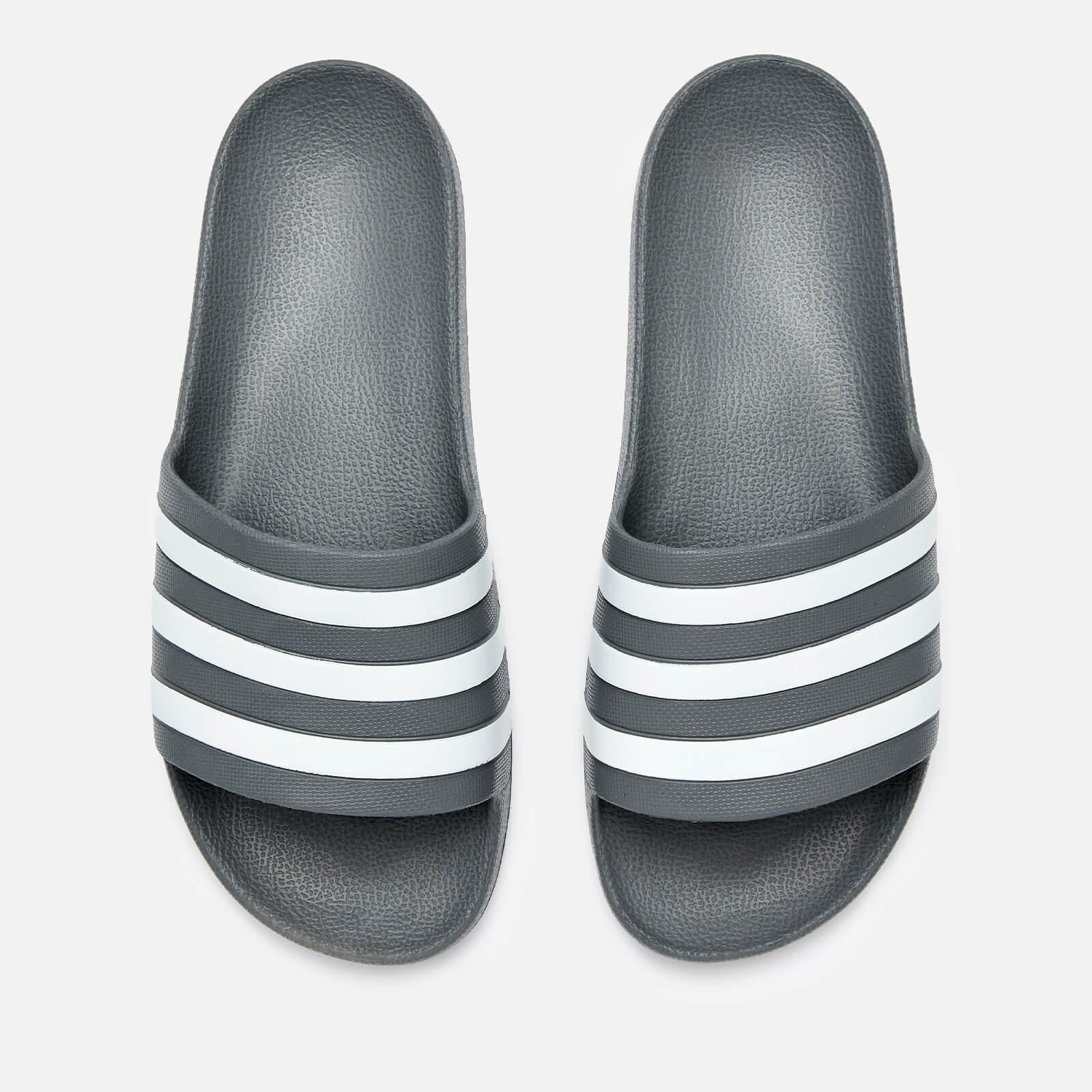 adidas Adilette Aqua Slide Sandals  in Grey Gray for Men Lyst