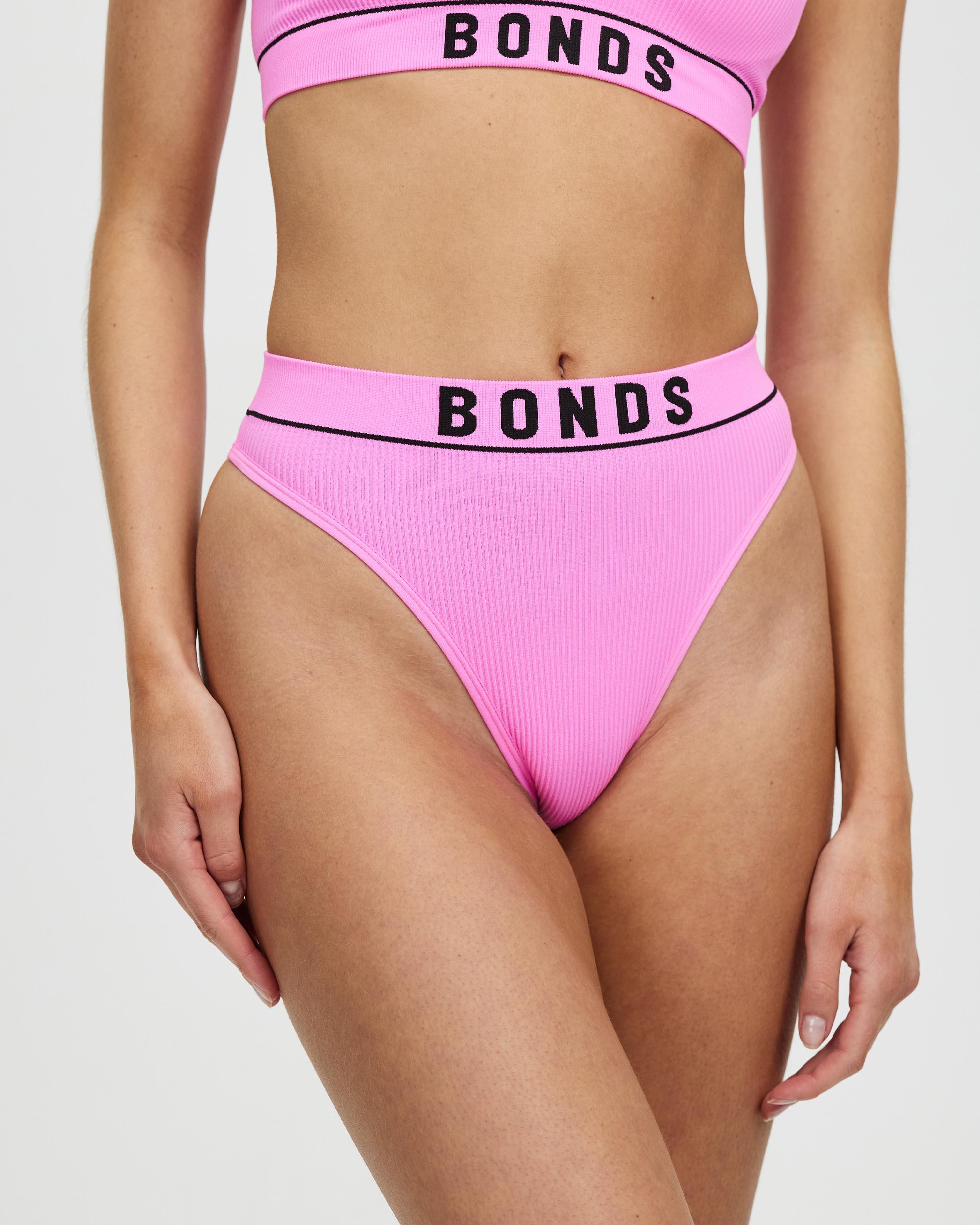 Bonds Women's Retro Rib Wirefree Bra - Pink - Size 8