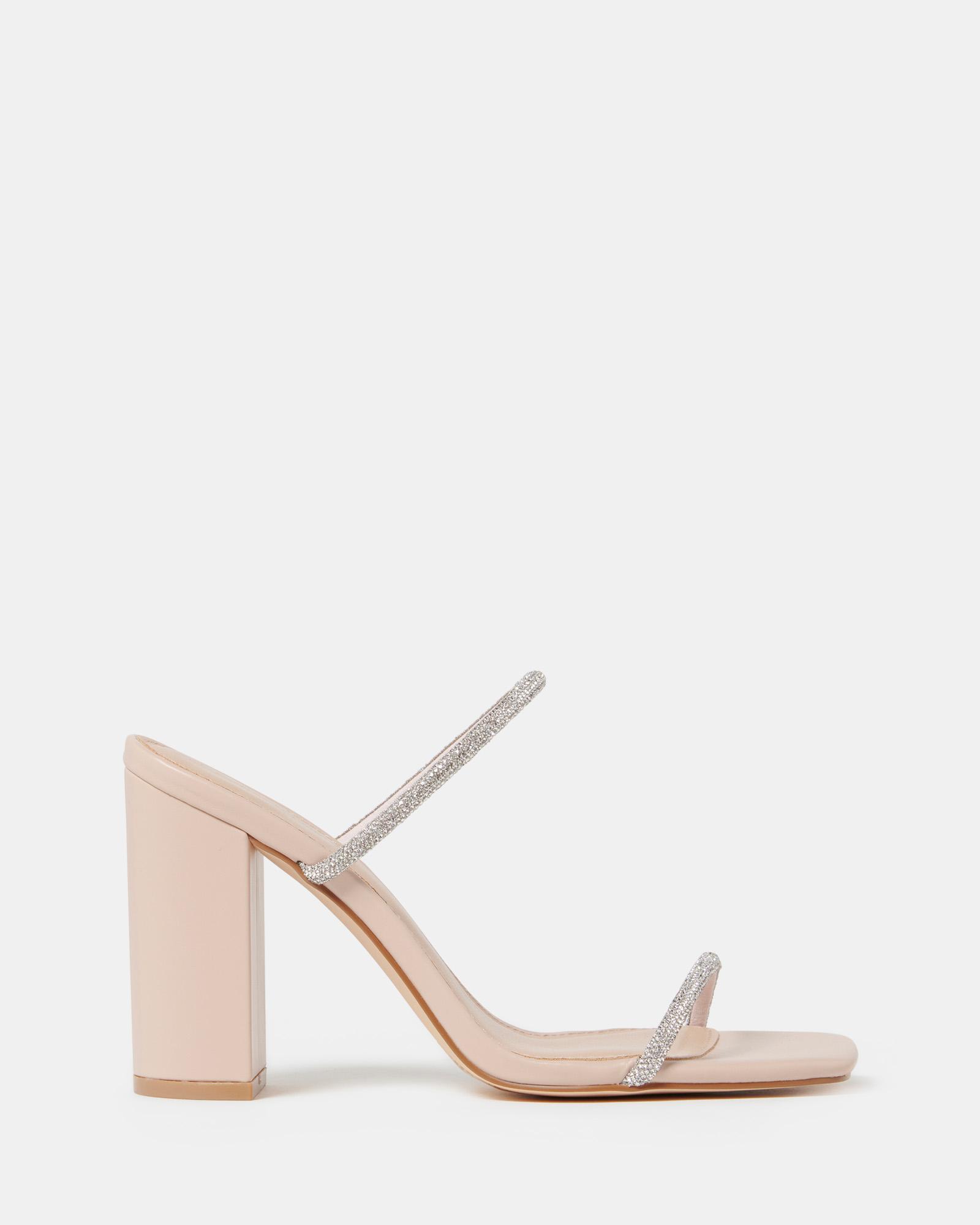 Forever New Bentley Diamante Block Heel in Natural | Lyst Australia