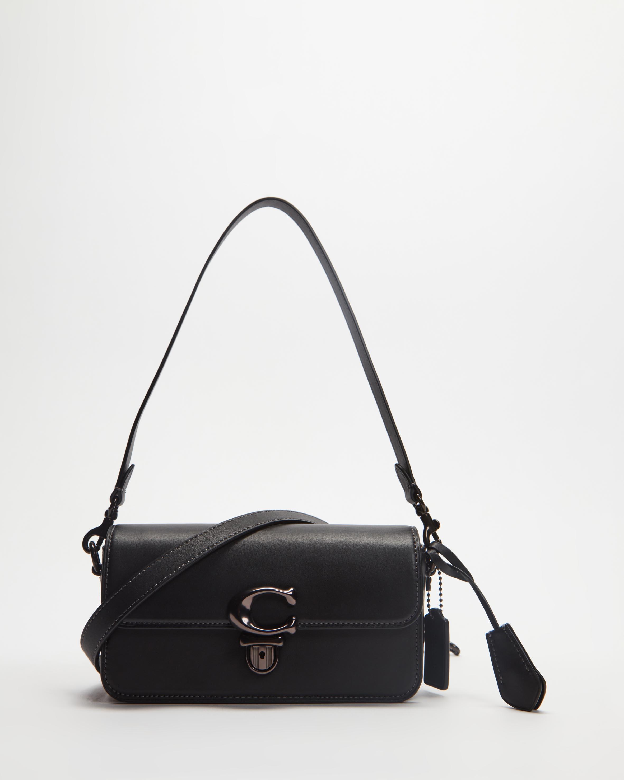 COACH Glovetanned Leather Studio Baguette Bag in Black | Lyst Australia