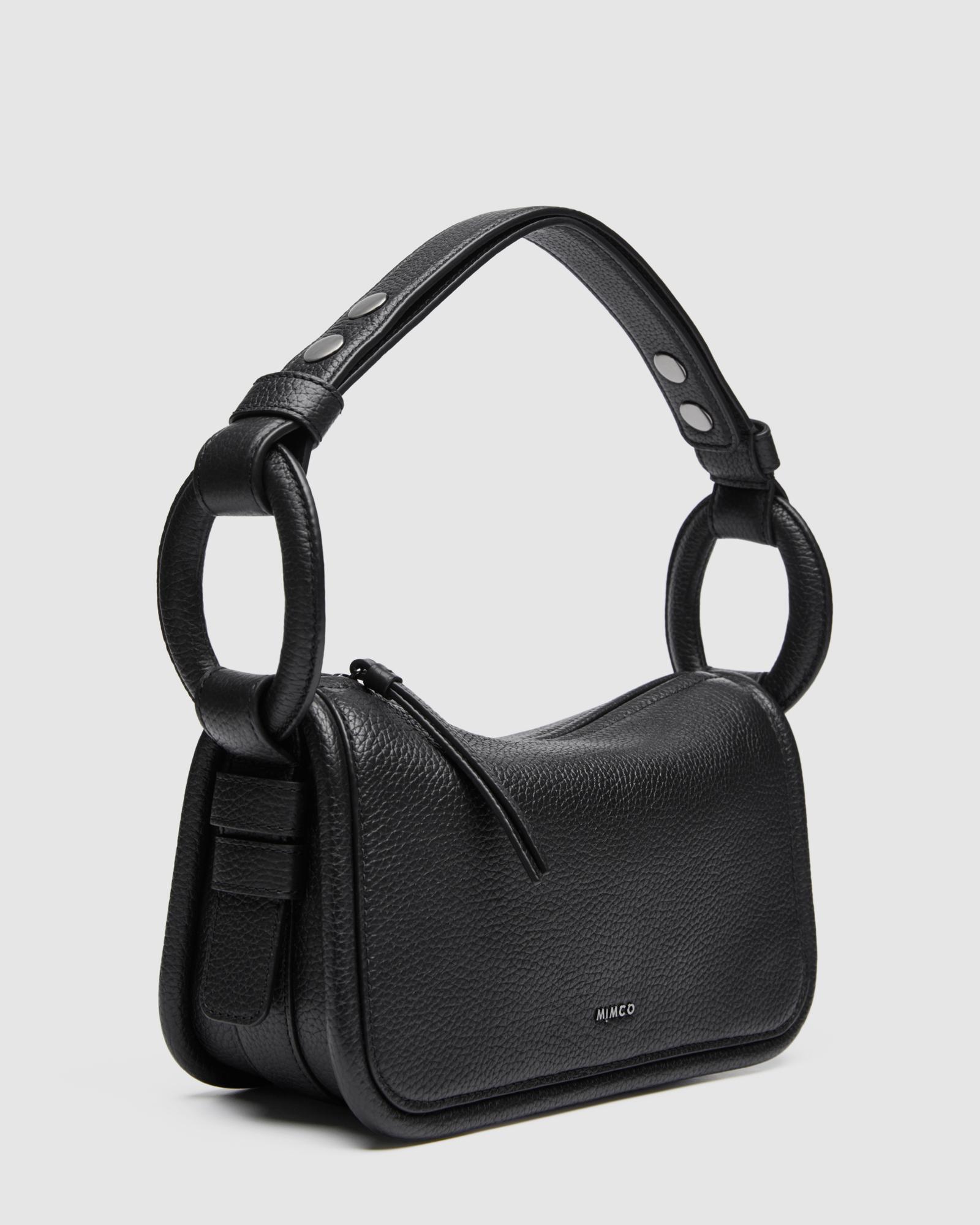 Mimco Leather Contort Shoulder Bag in Black Lyst Australia