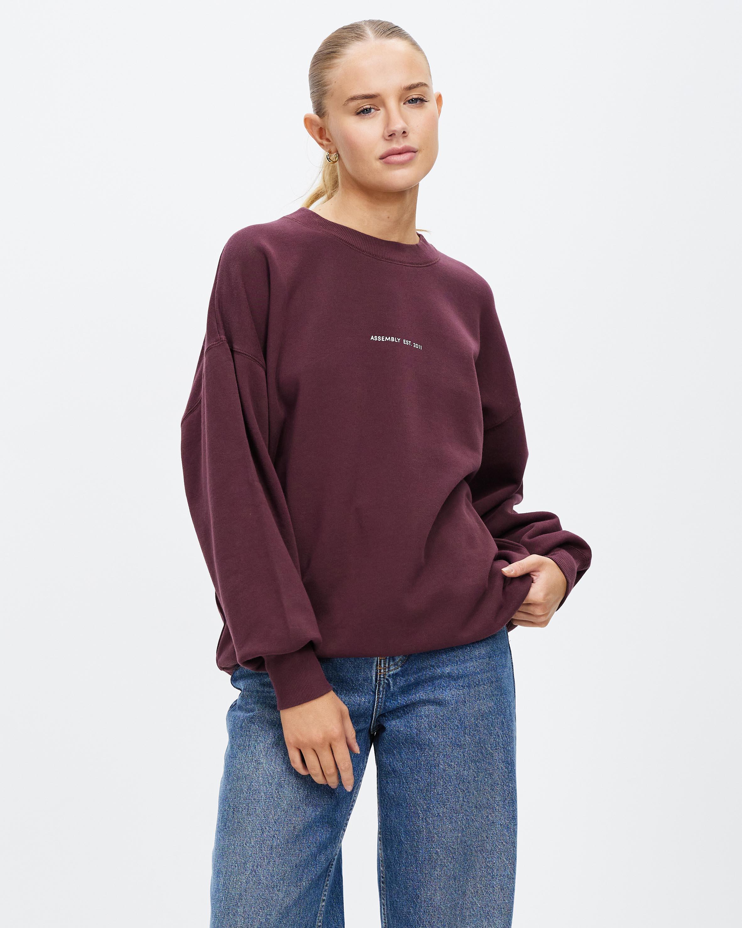 Assembly Label Established Fleece Sweater in Purple | Lyst Australia
