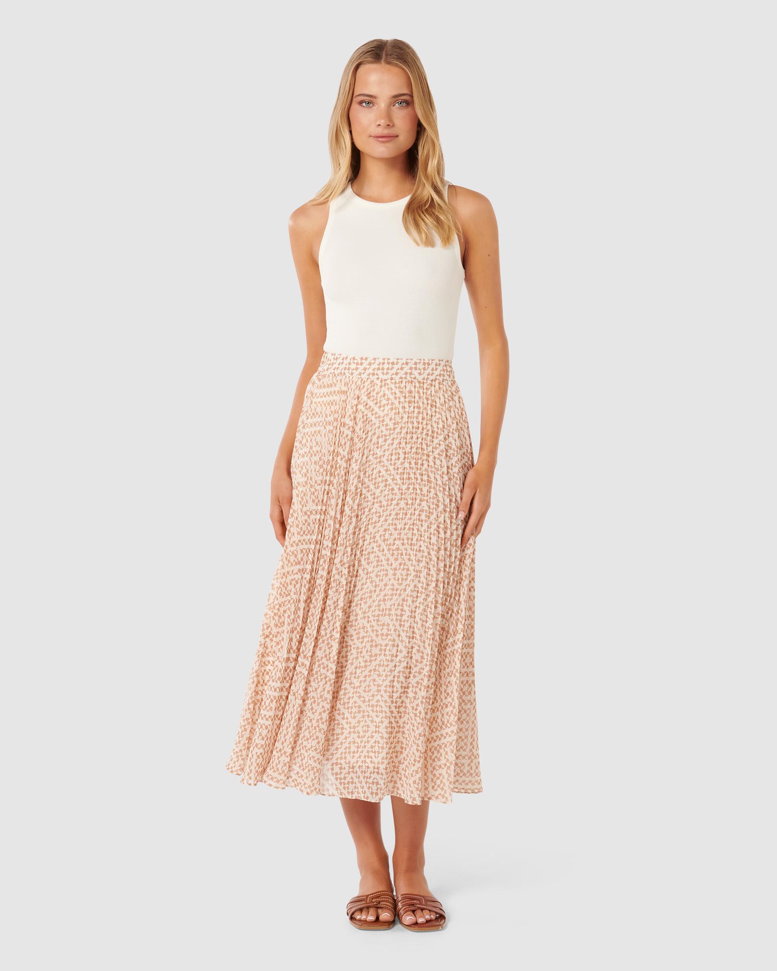 Forever new clearance pink pleated skirt