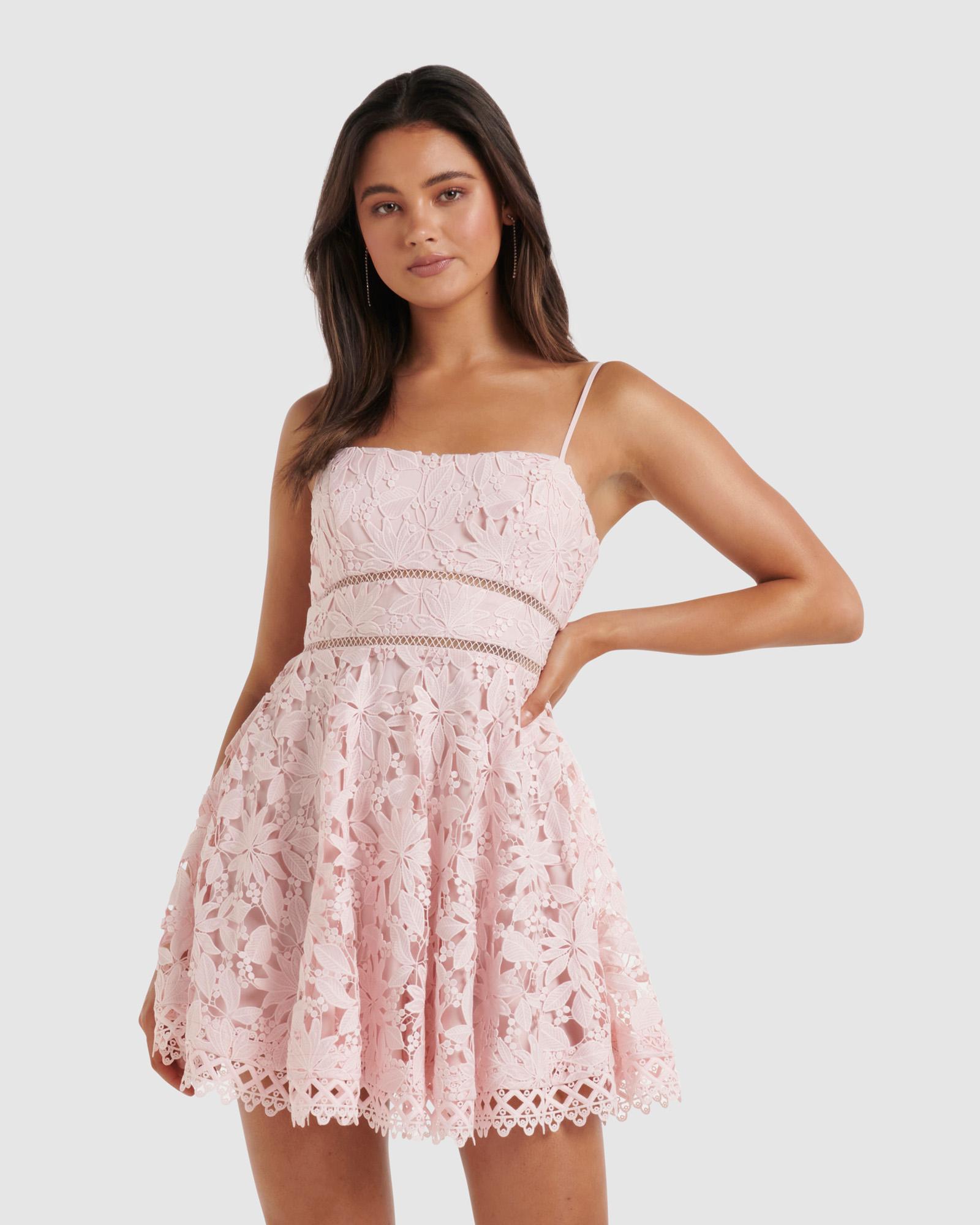 Forever New Martha Lace Prom Mini Dress in Pink Lyst Australia
