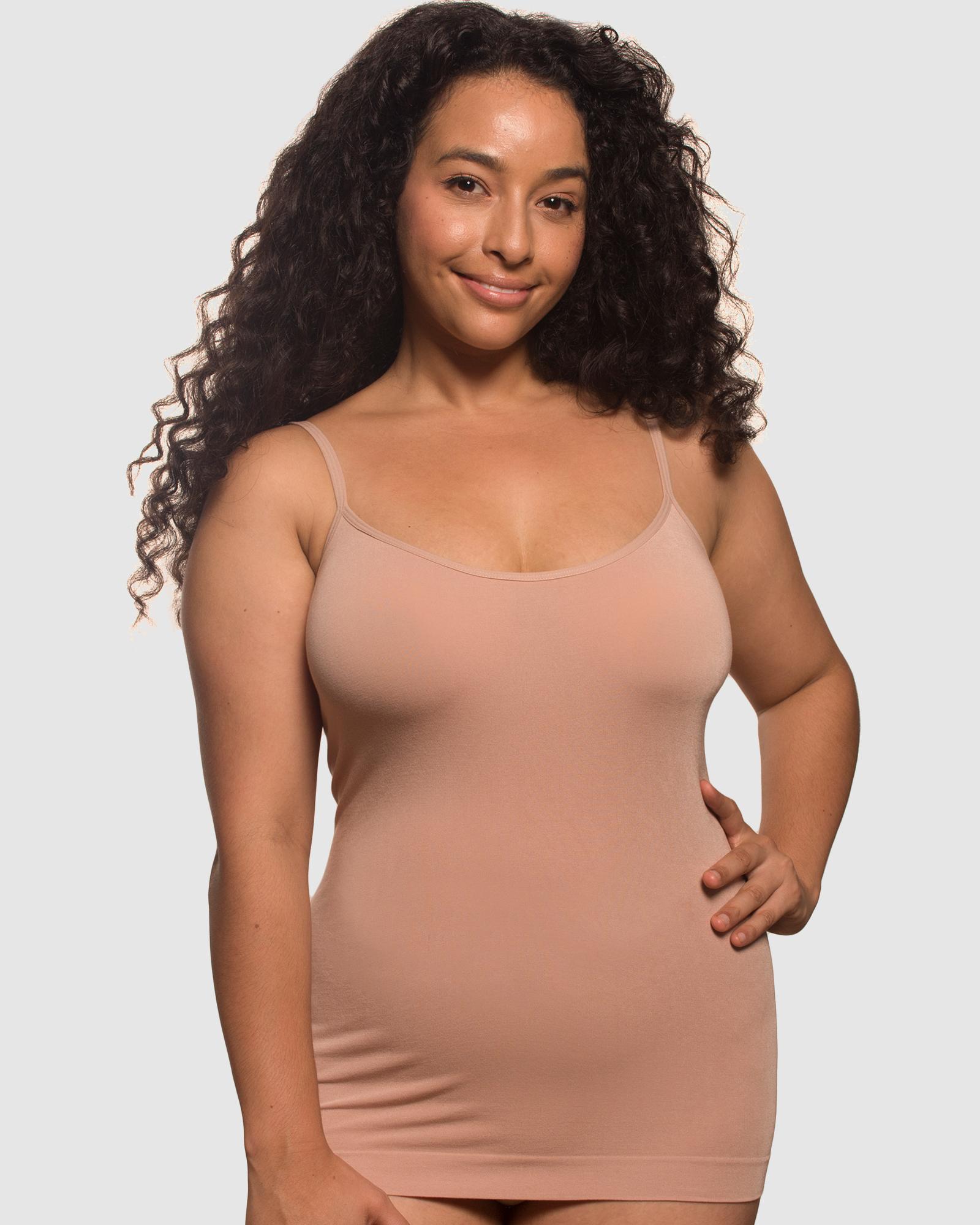 B Free Intimate Apparel Curvy Bamboo Camisole in Brown