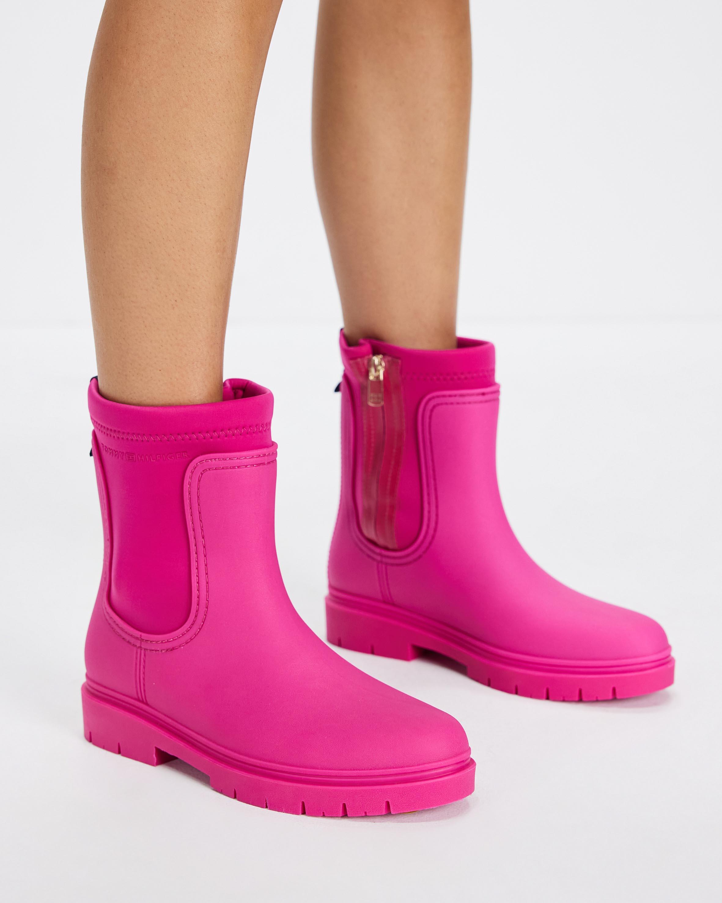 Tommy Hilfiger Ankle Rain Boots in Pink | Lyst Australia