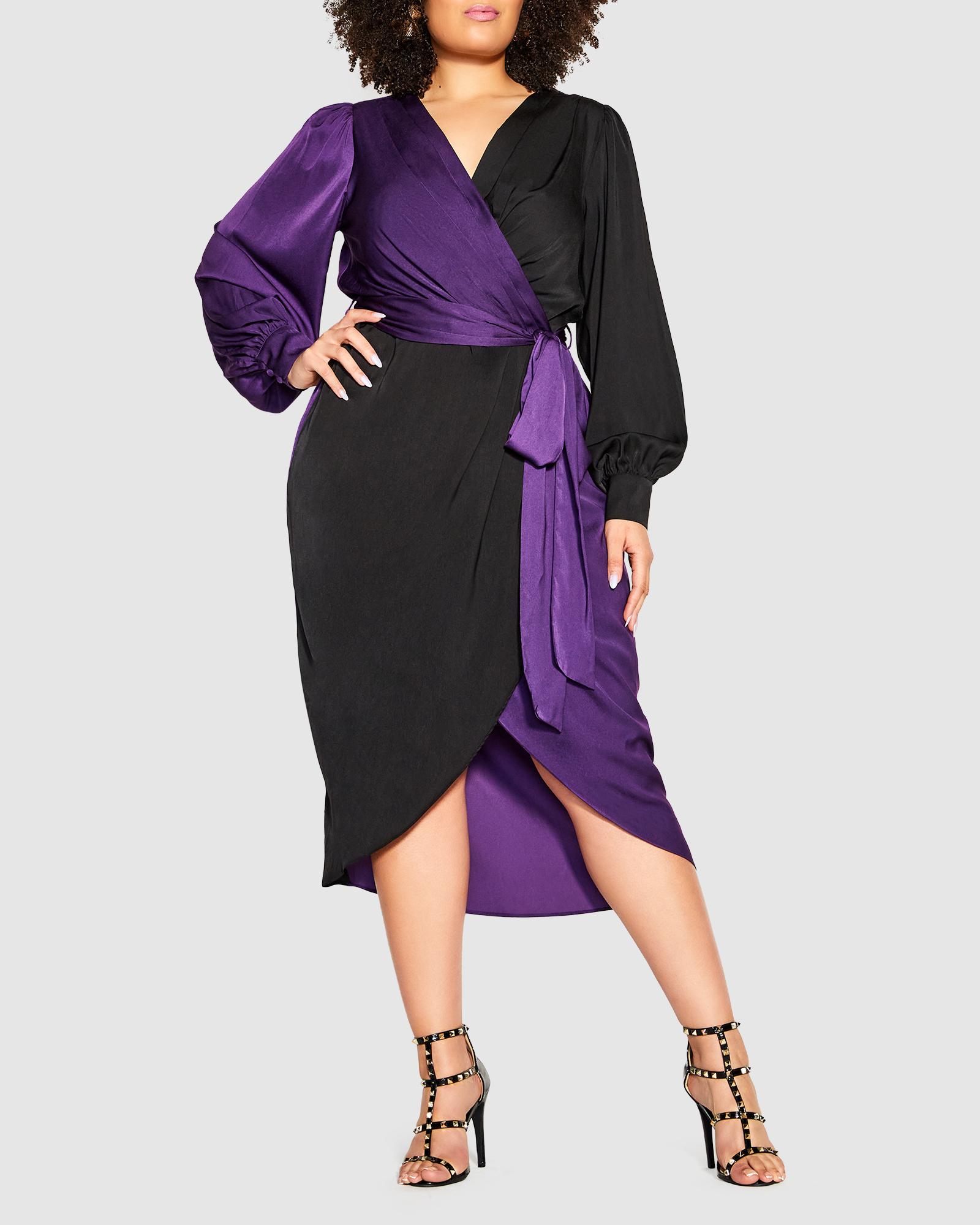 City chic top purple dress