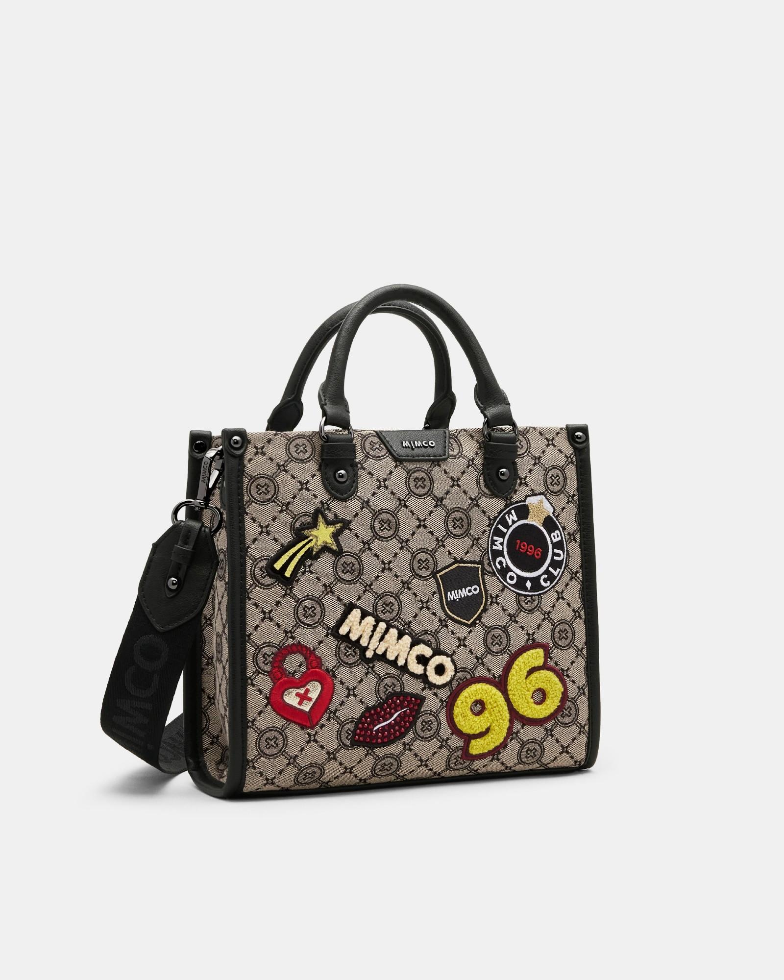 Mimco black online tote bag