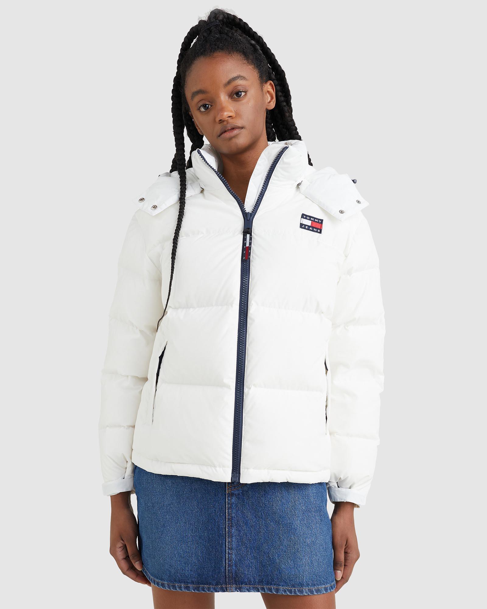 tommy hilfiger white puffer jacket