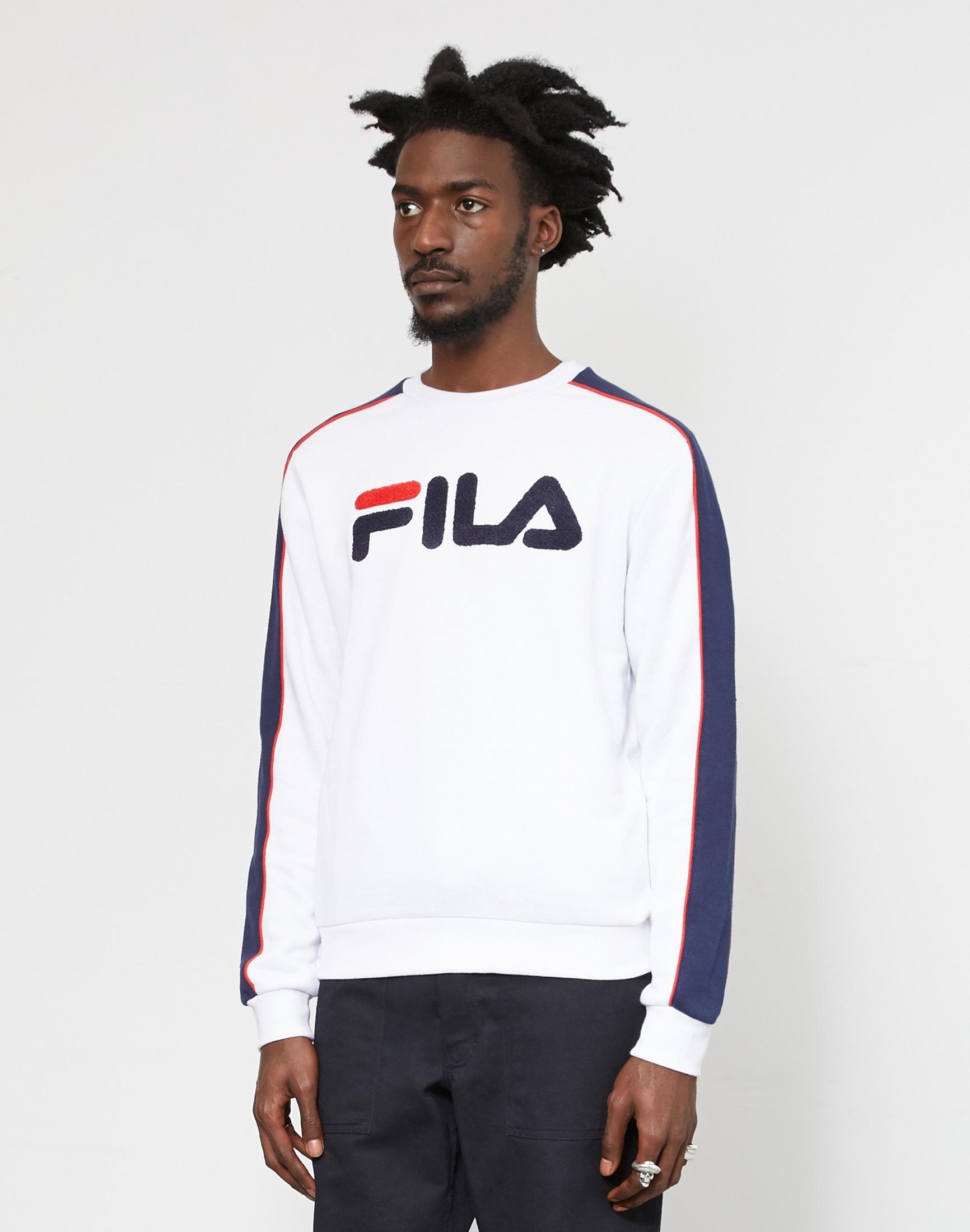 Lyst - Fila Toby Crew Neck Sweatshirt White in White for Men